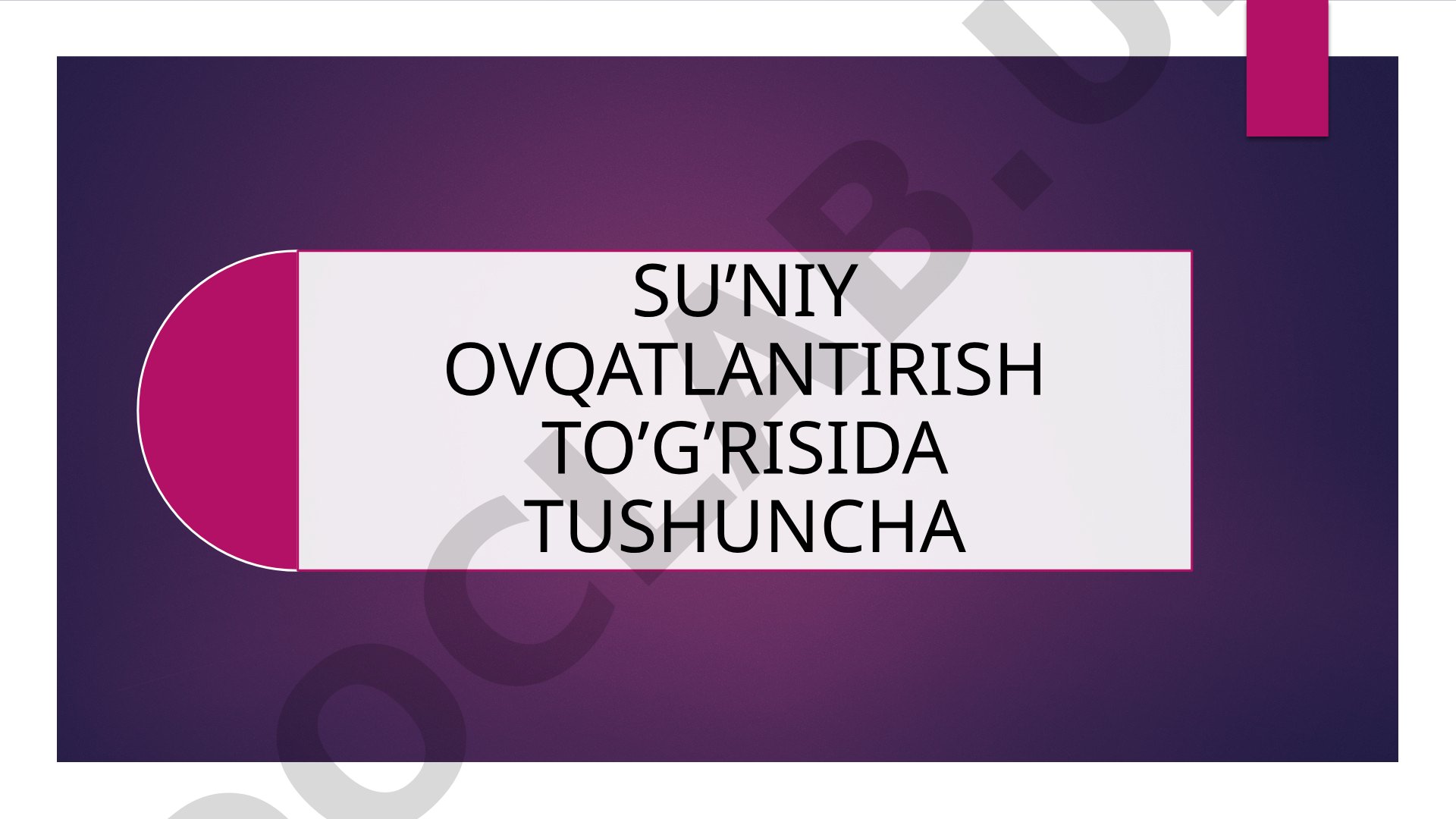 Sun'iy va aralash ovqatlantirish to'g'risida tushuncha