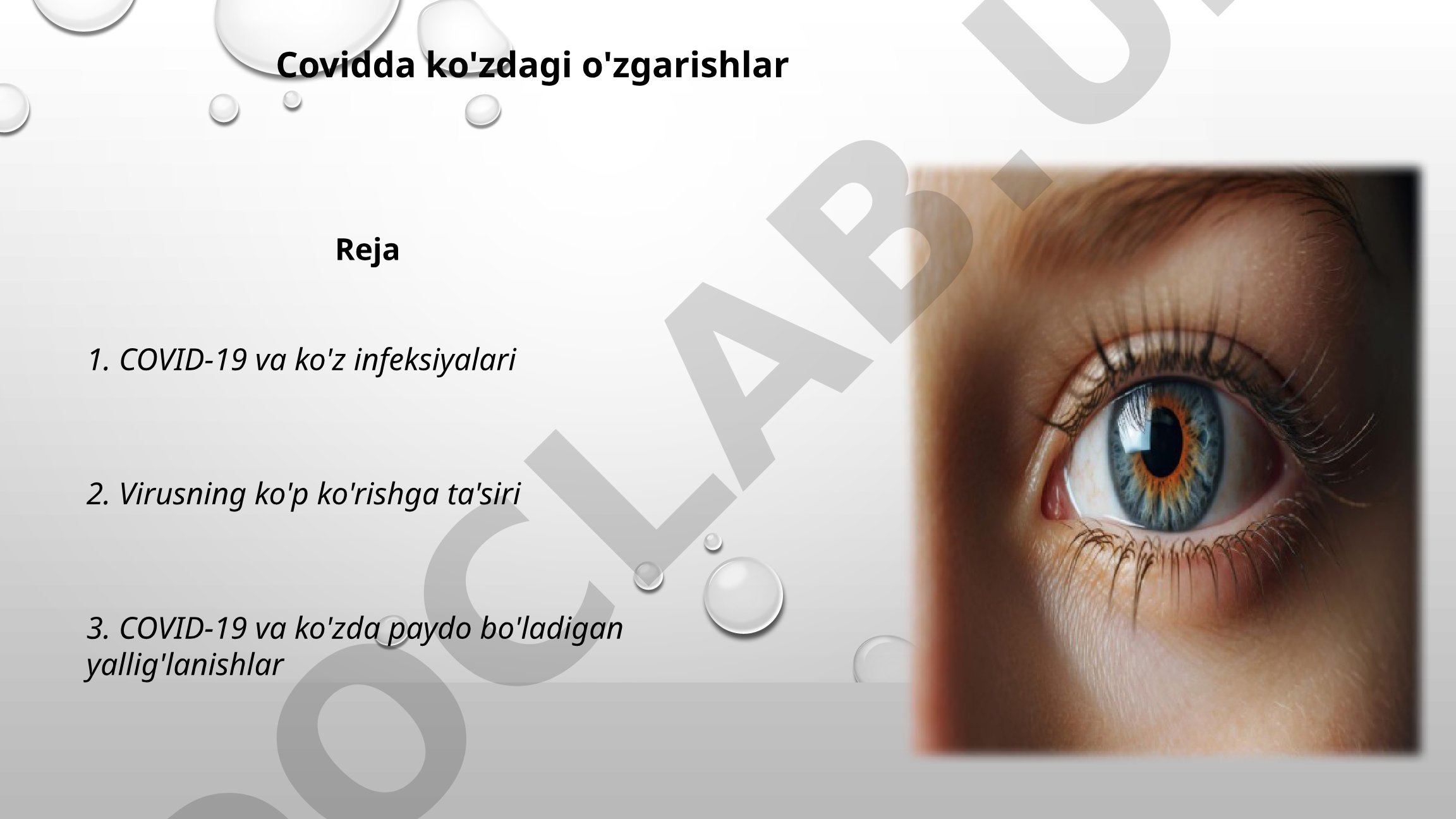 COVID-19 va ko'z infeksiyalari