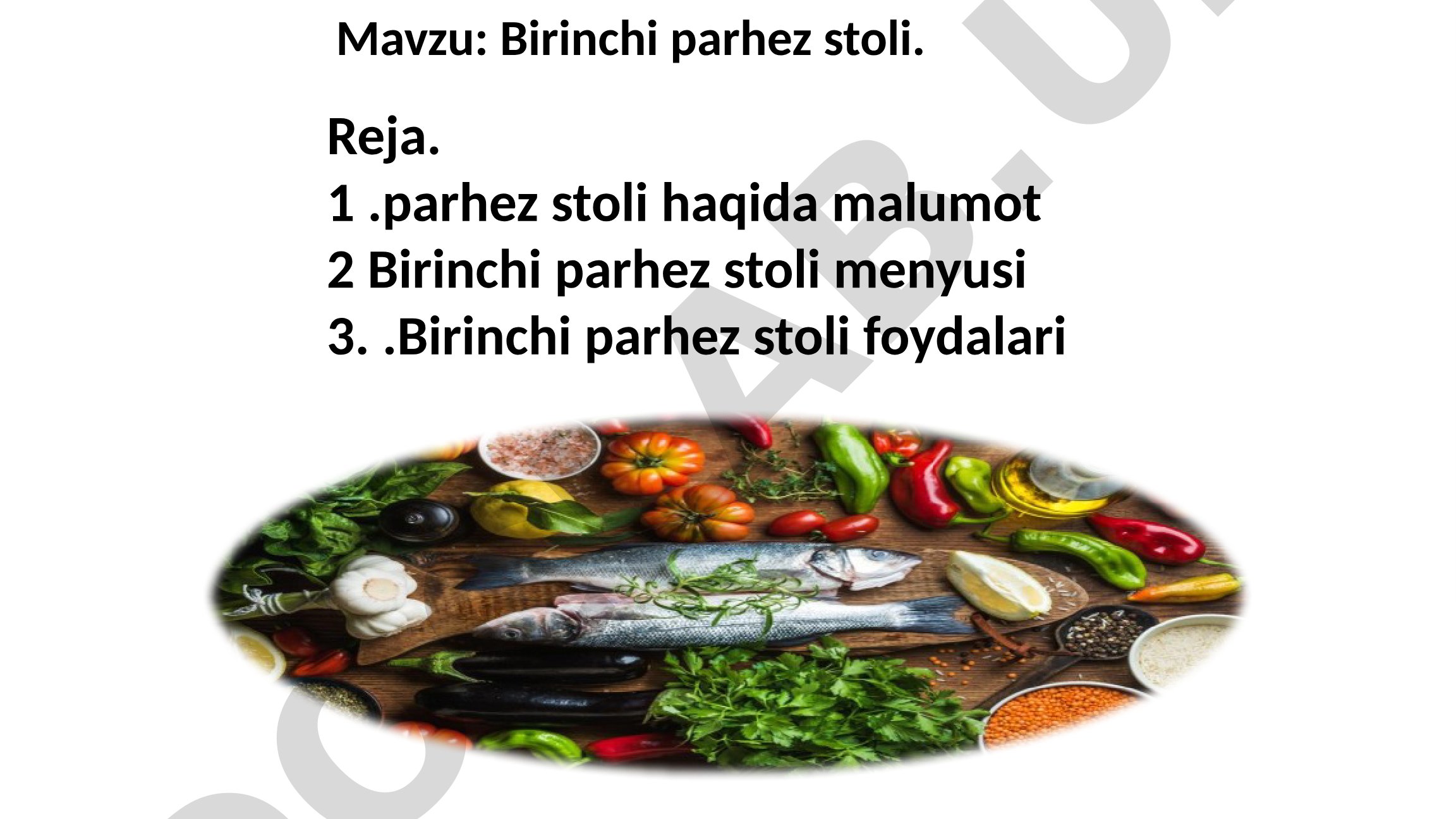 Birinchi parhez stoli