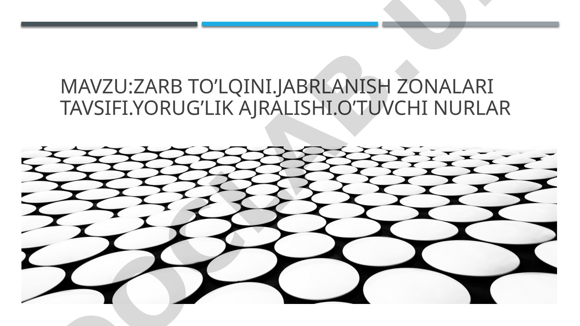 Zarb to'lqini va jabrlanish zonalari tavsifi