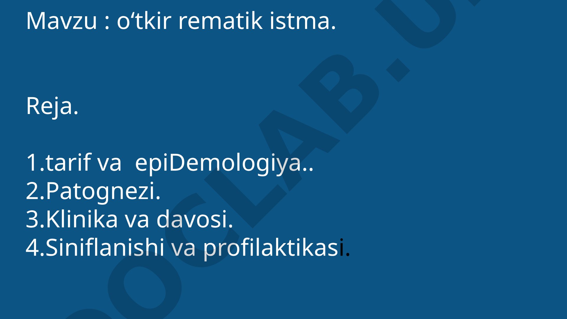 O'tkir rematik istma