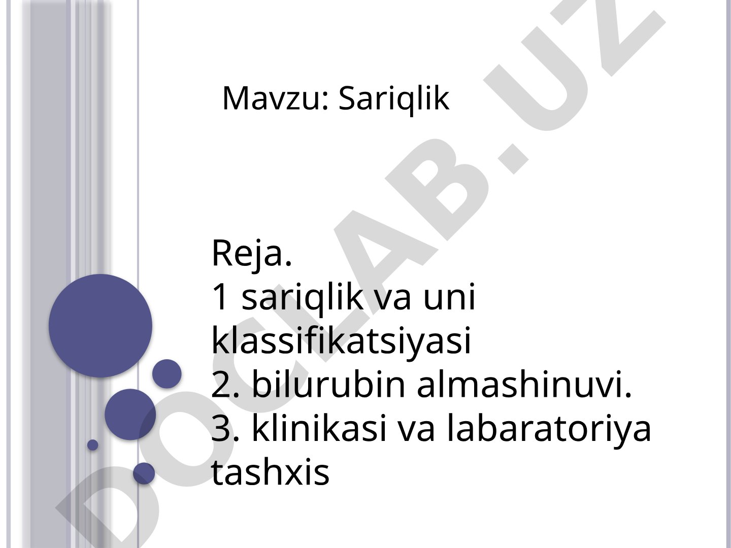 Sariqlik va uni klassifikatsiyasi
