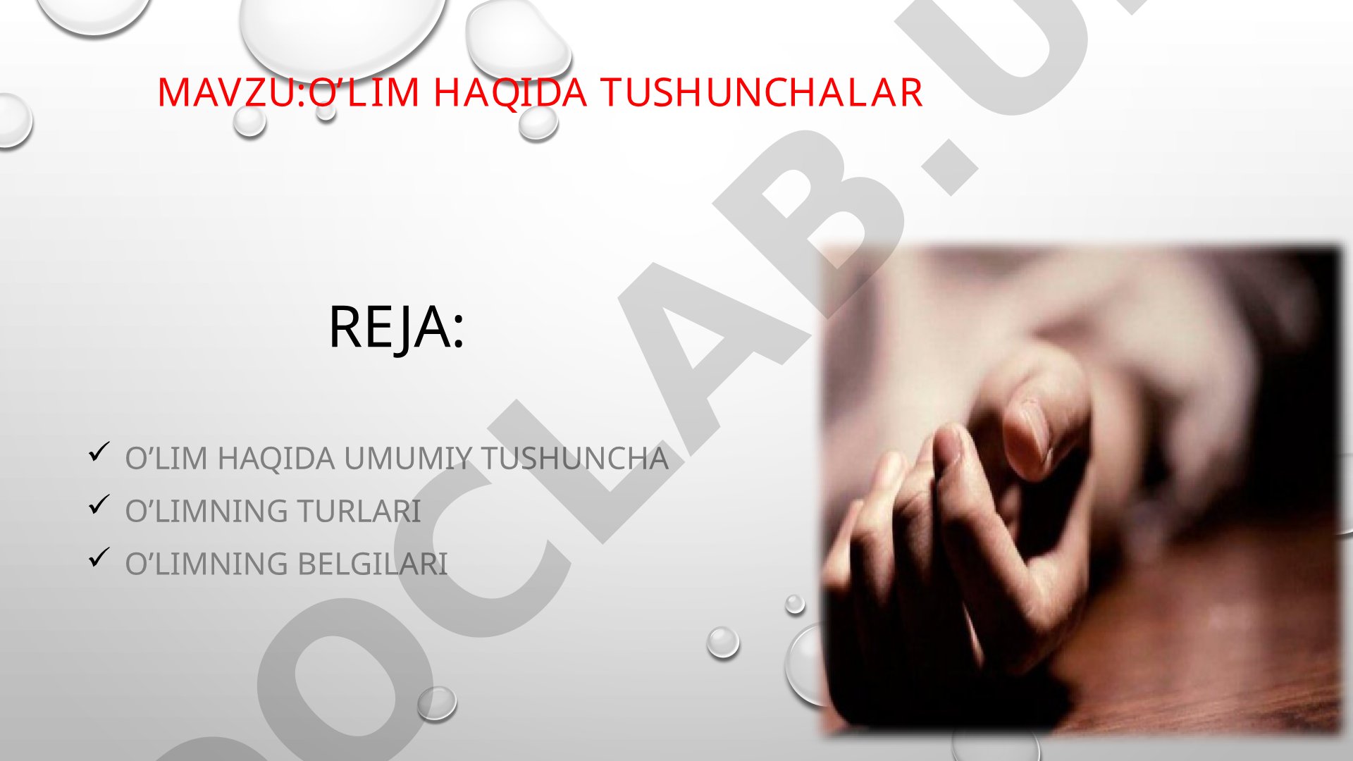 O'lim haqida tushunchalar