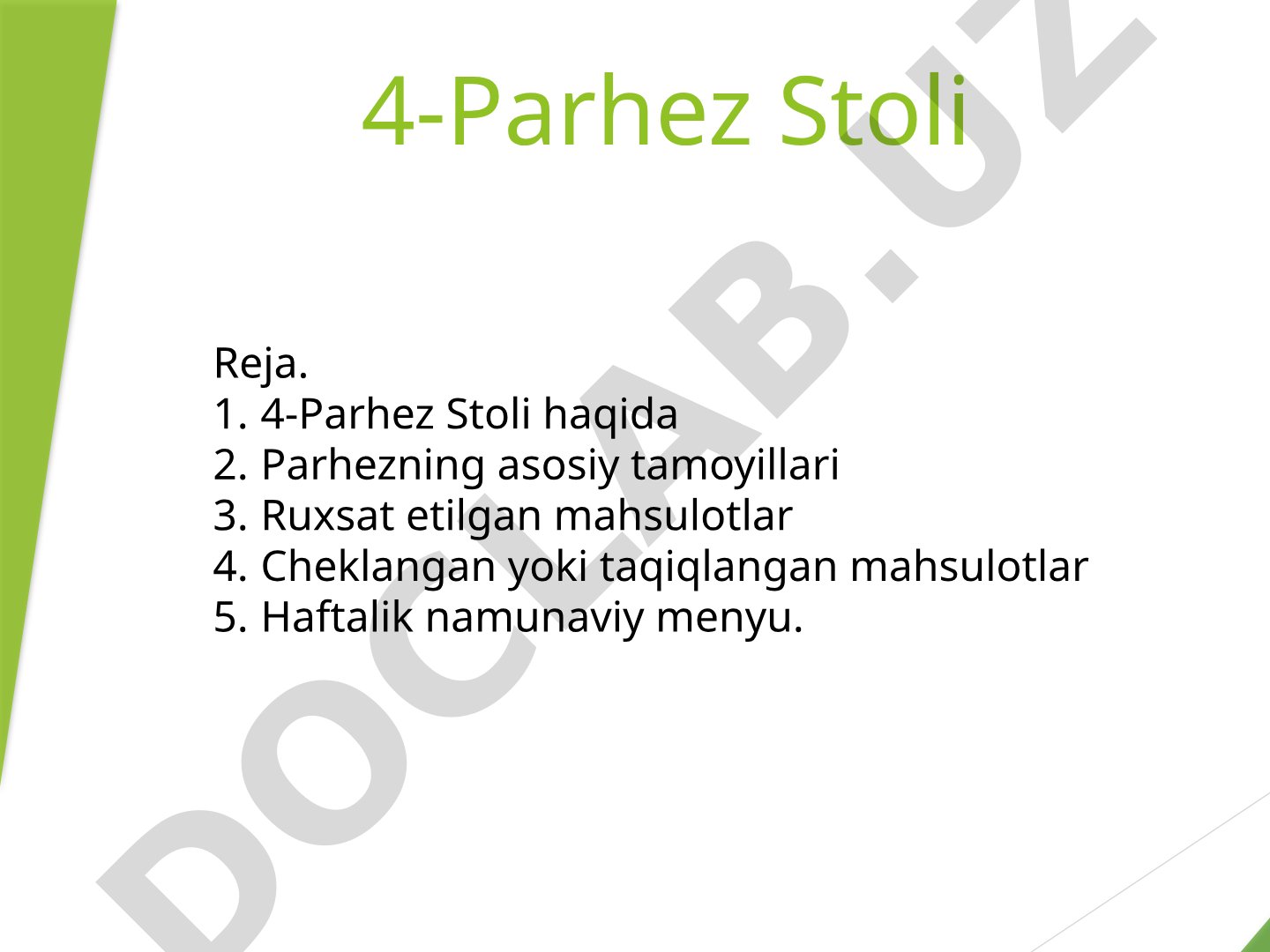4-Parhez Stoli Reja