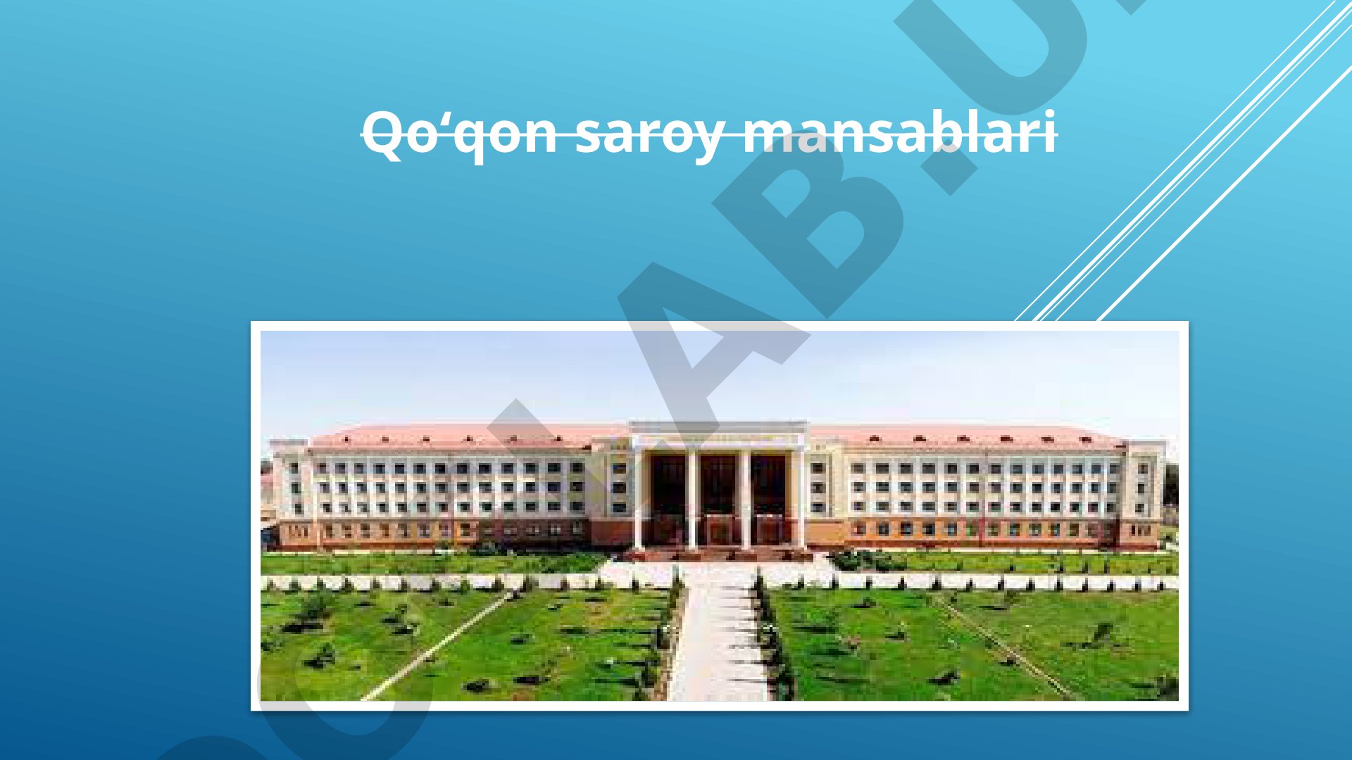 Qo'qon saroy mansablari