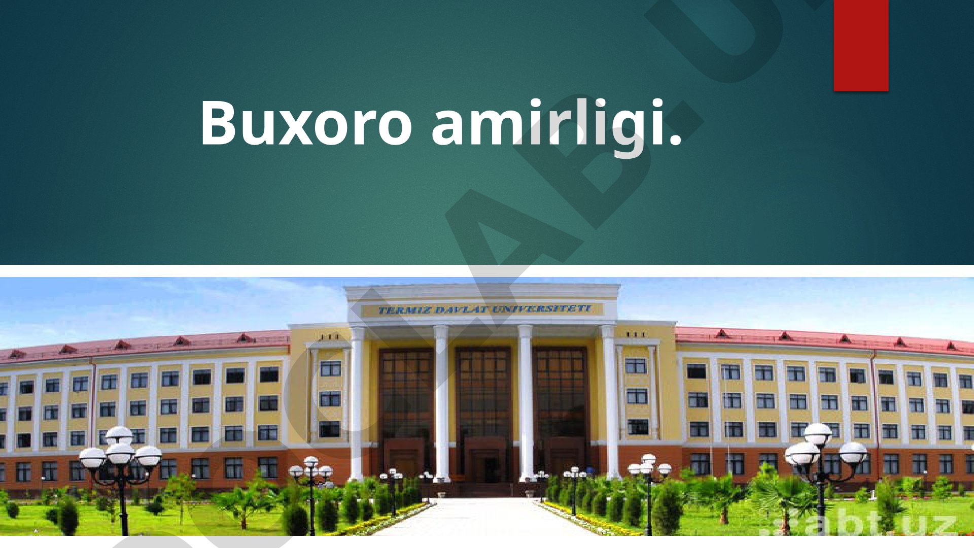 Buxoro amirligidagi 15 ta mansab