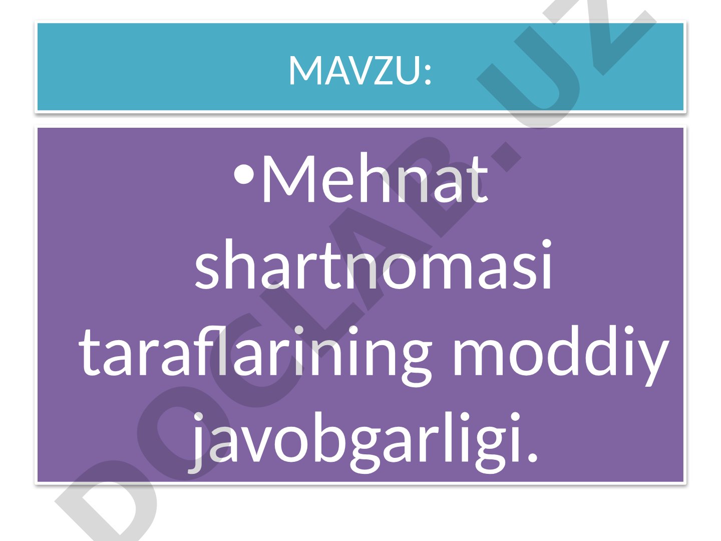 Mehnat shartnomasi taraflarining moddiy javobgarligi