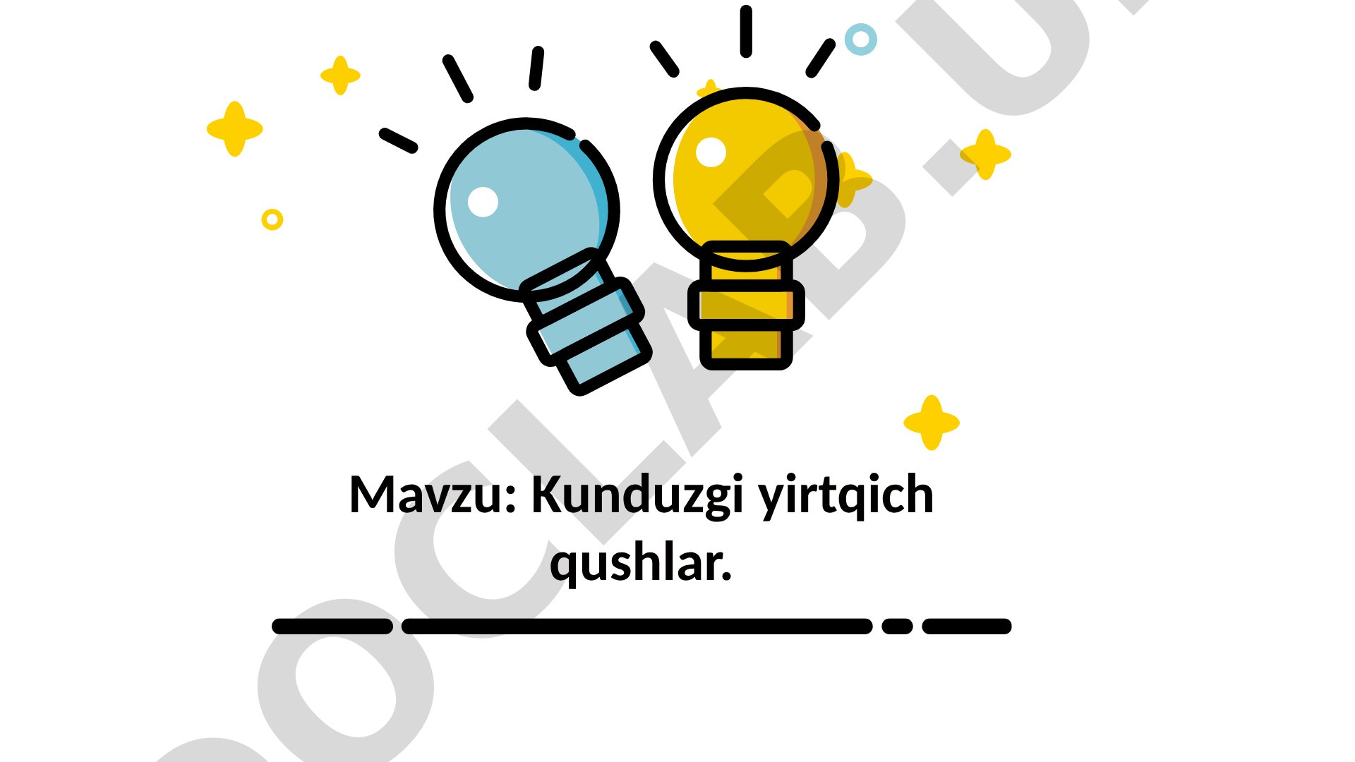 Kunduzgi yirtqich qushlar