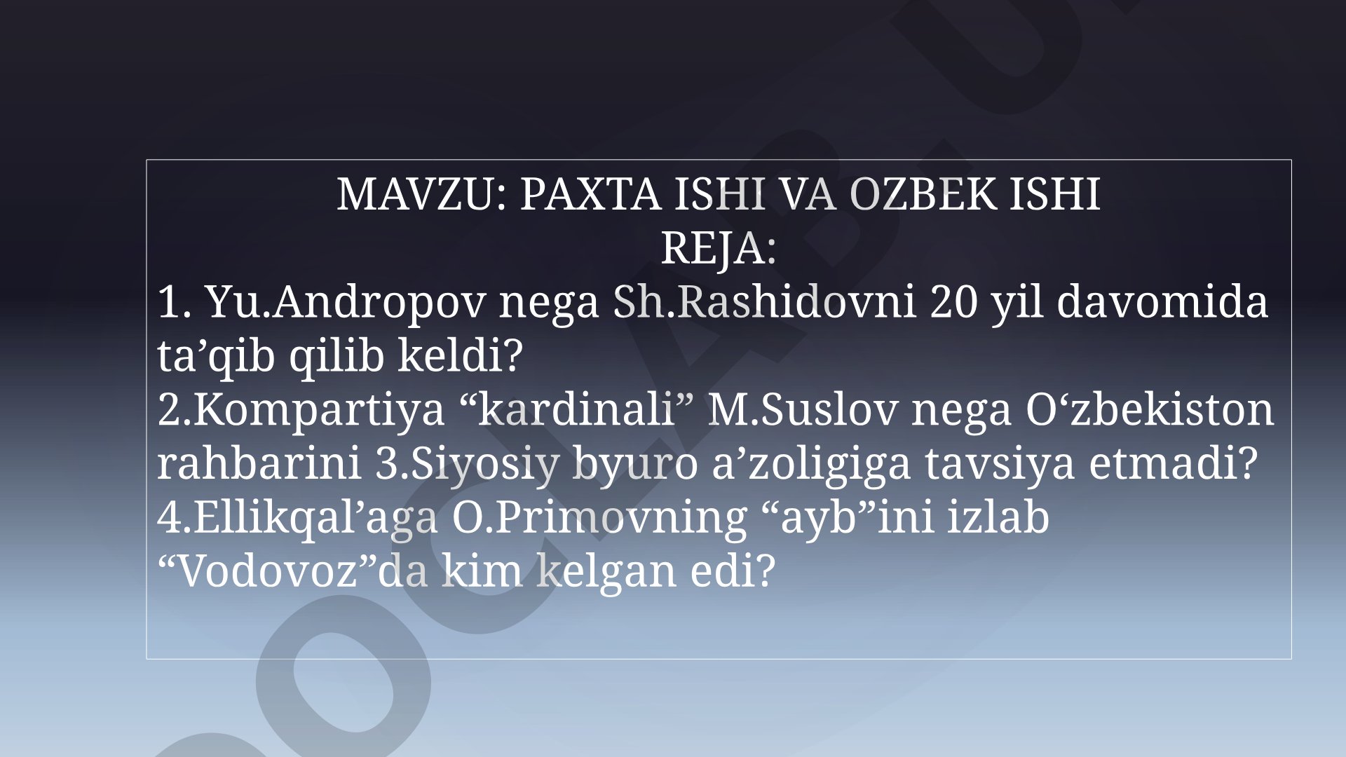 O'zbekiston tarixiy tadqiqoti