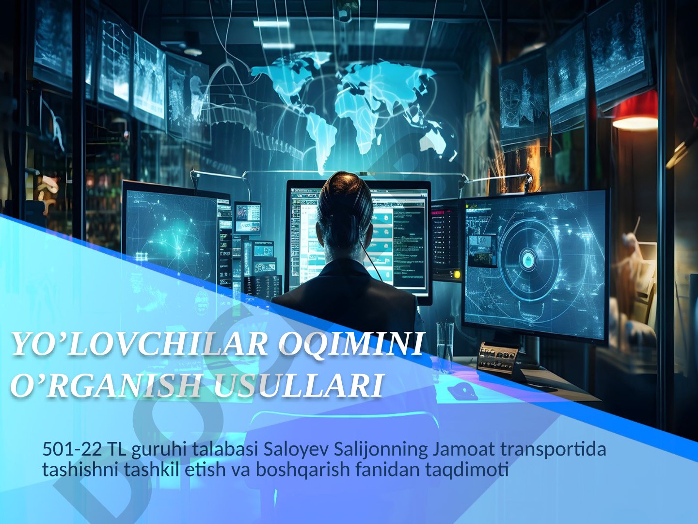 Yo'lovchilar oqimini o'rganish usullari