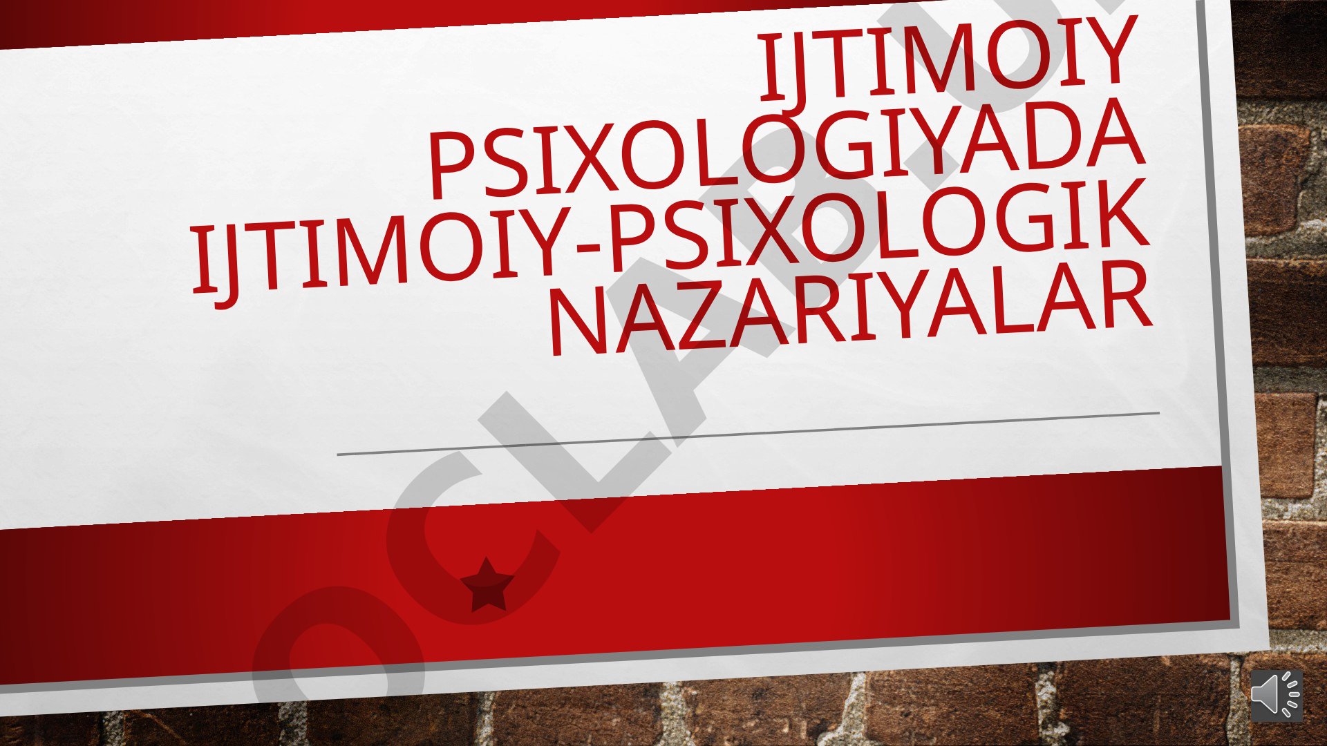 Ijtimoiy psixologiyada ijtimoiy-psixologik nazariyalar
