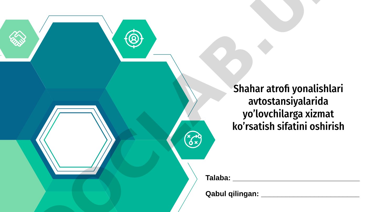 Shahar atrofi yonalishlari avtostansiyalarida yo'lovchilarga xizmat ko'rsatish sifatini oshirish