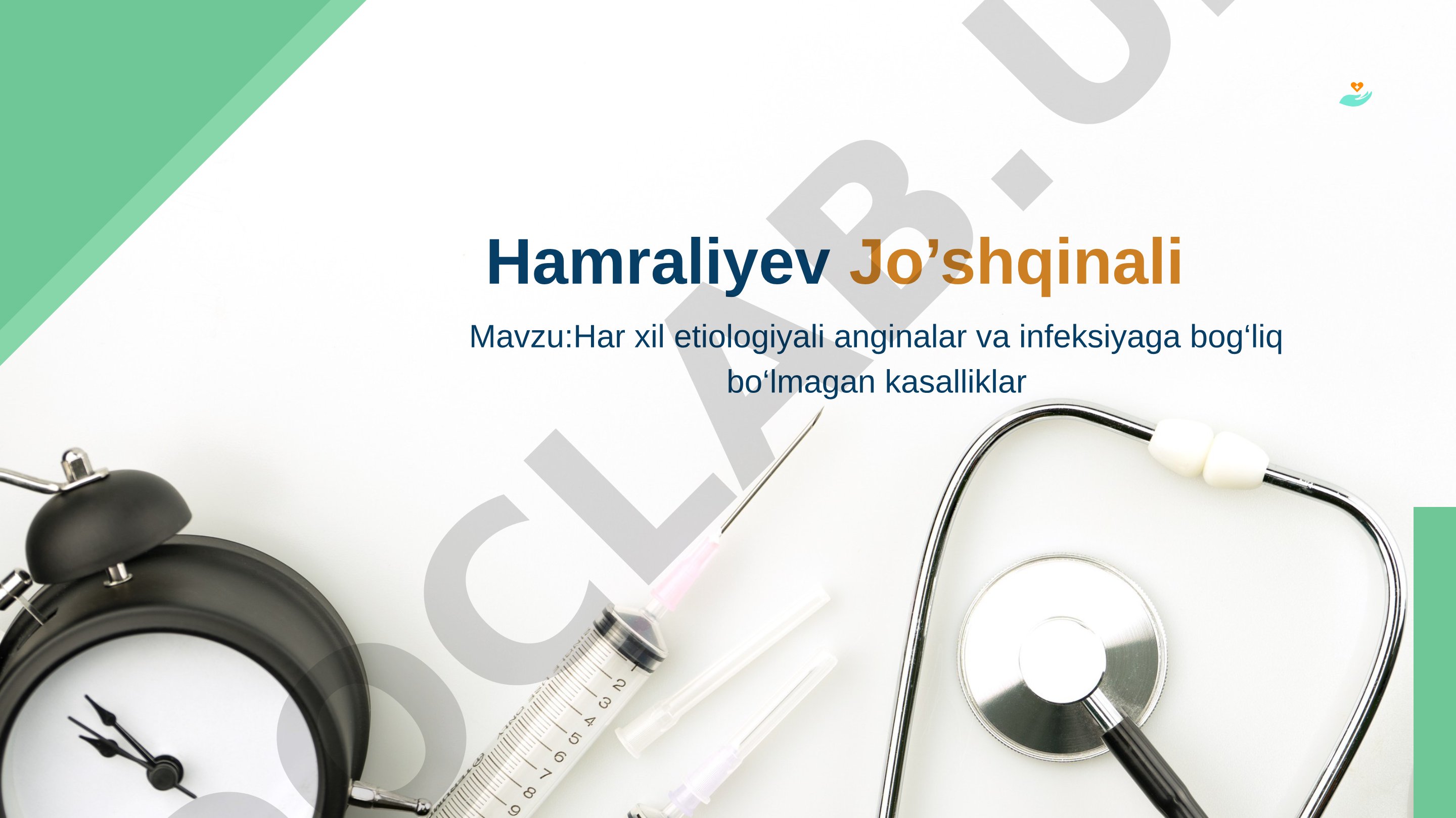 Har xil etiologiyali anginalar va infeksiyaga bog'liq bo'lmagan kasalliklar