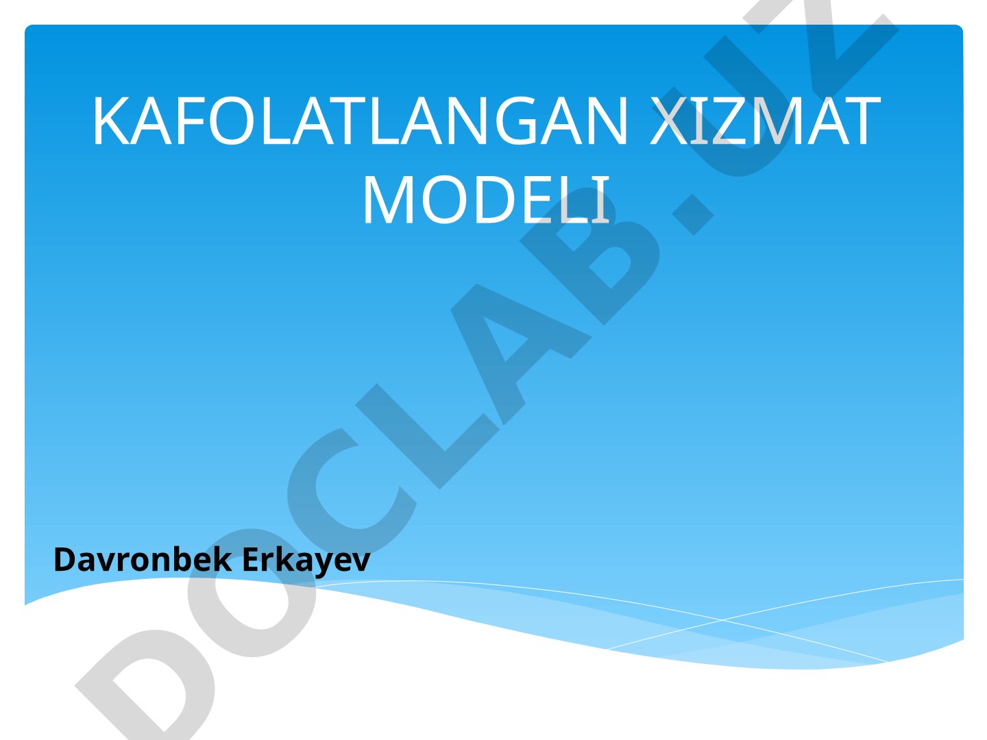 O'zbekiston respublikasi taraqqiyot o'zbek modeli