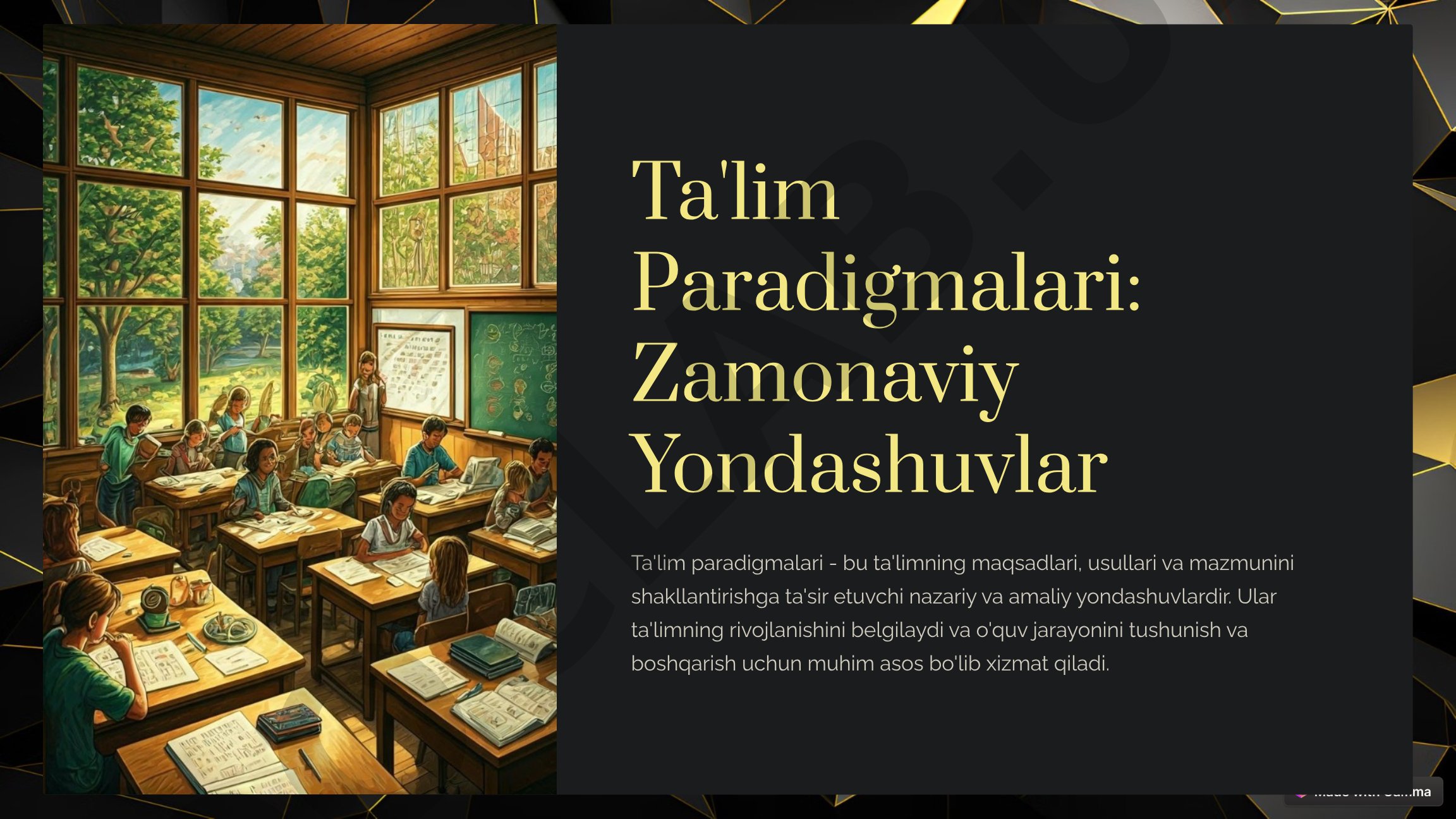 Ta'lim Paradigmalari: Zamonaviy Yondashuvlar