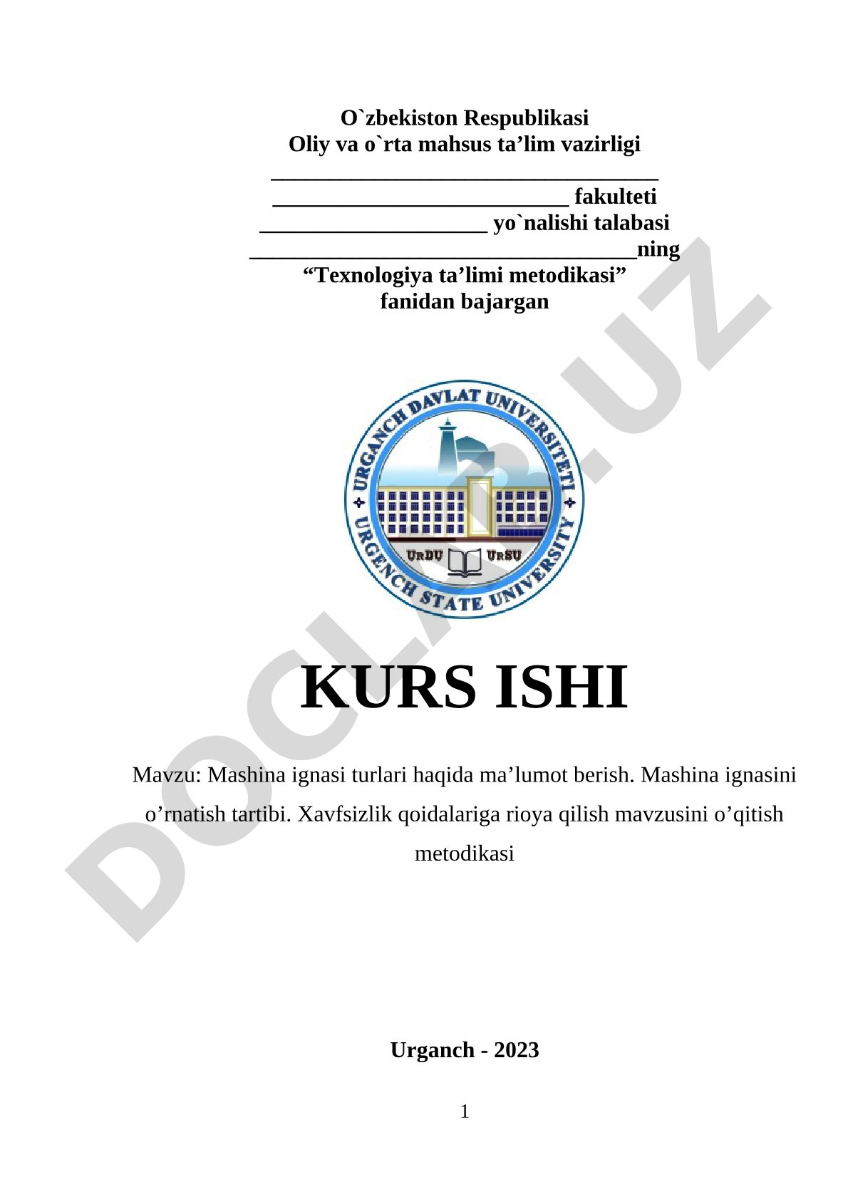 Mashina ignasi turlari haqida ma’lumot berish. Mashina ignasini o’rnatish tartibi. Xavfsizlik qoidalariga rioya qilish mavzusini o’qitish metodikasi