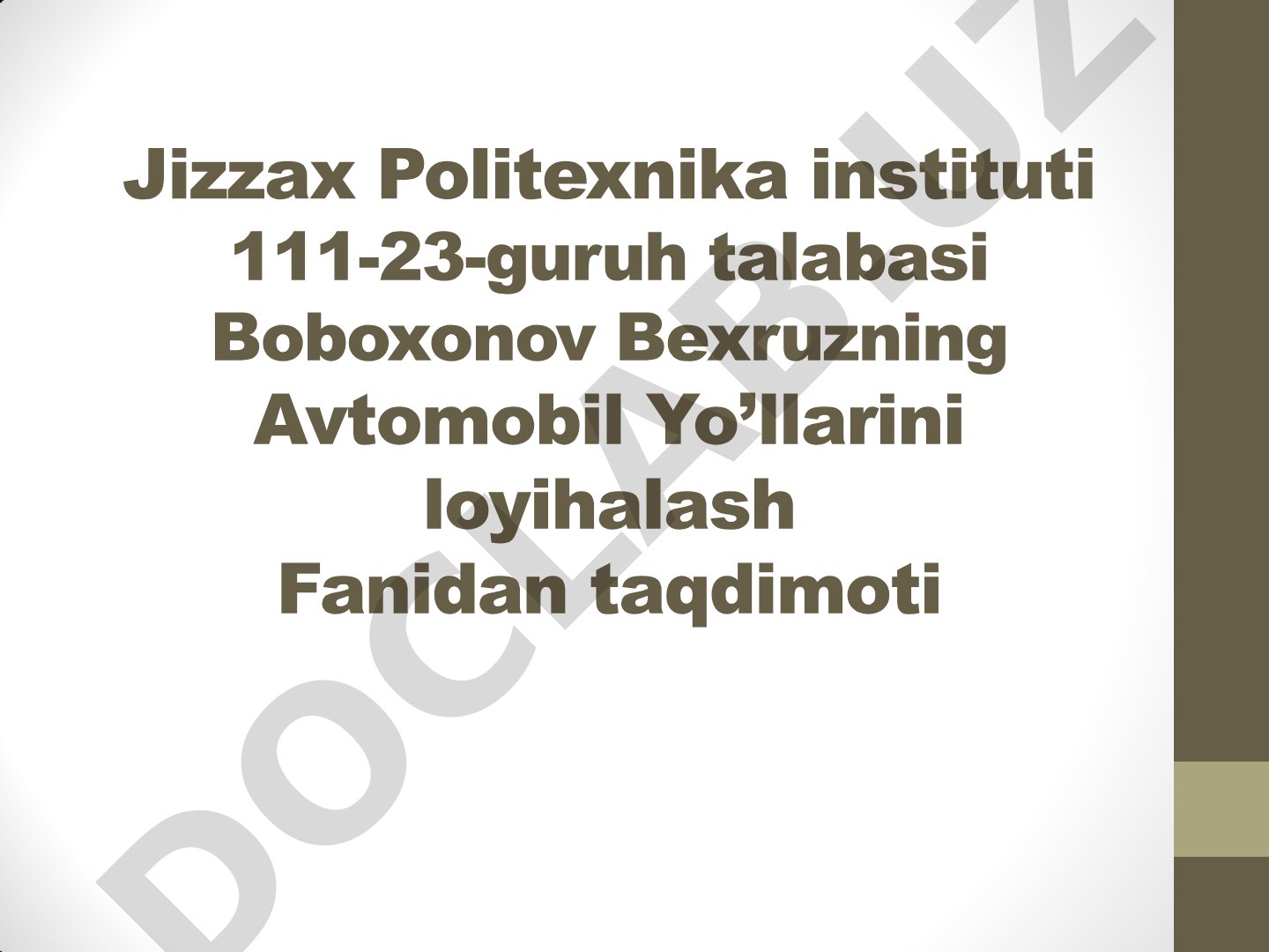 Avtomobil yo'llarini loyihalashning tarixiy rivojlanishi