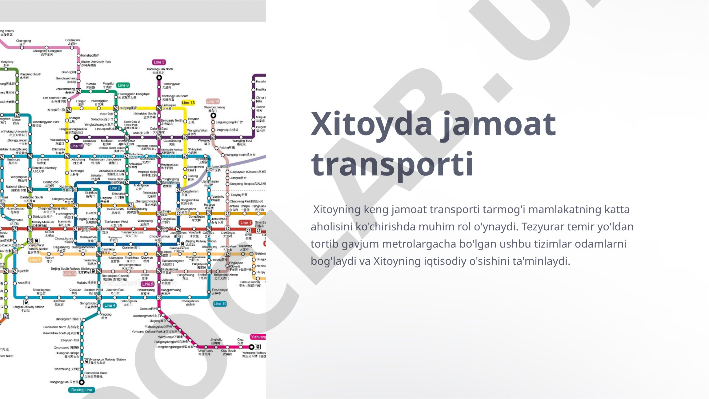 Xitoyda jamoat transporti tizimlari