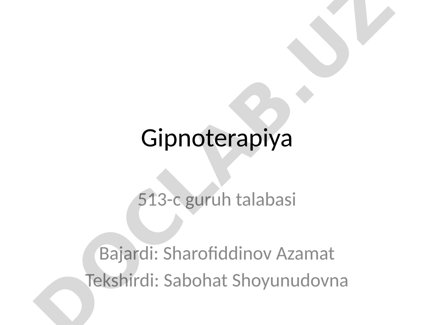 Gipnoterapiya