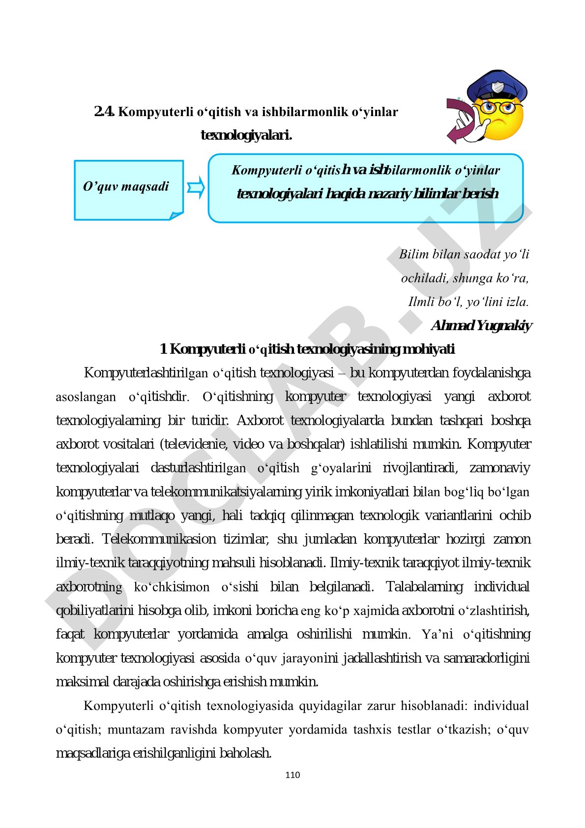 Kompyuterli o'qitish va ishbilarmonlik o'yinlar texnologiyalari