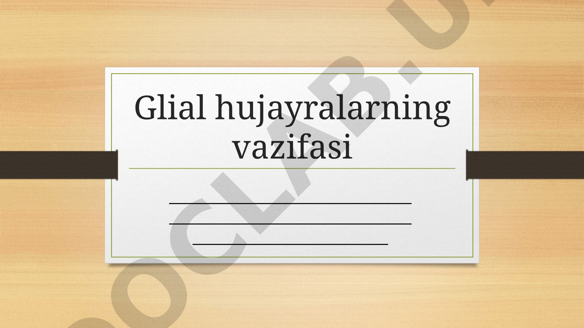 Glial hujayralarning vazifasi