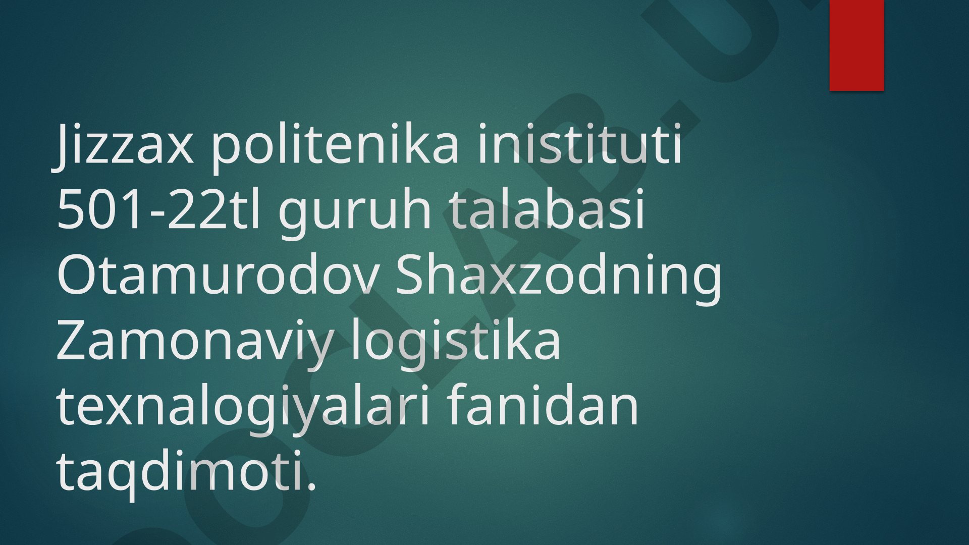 Logistika va uning ahamiyati