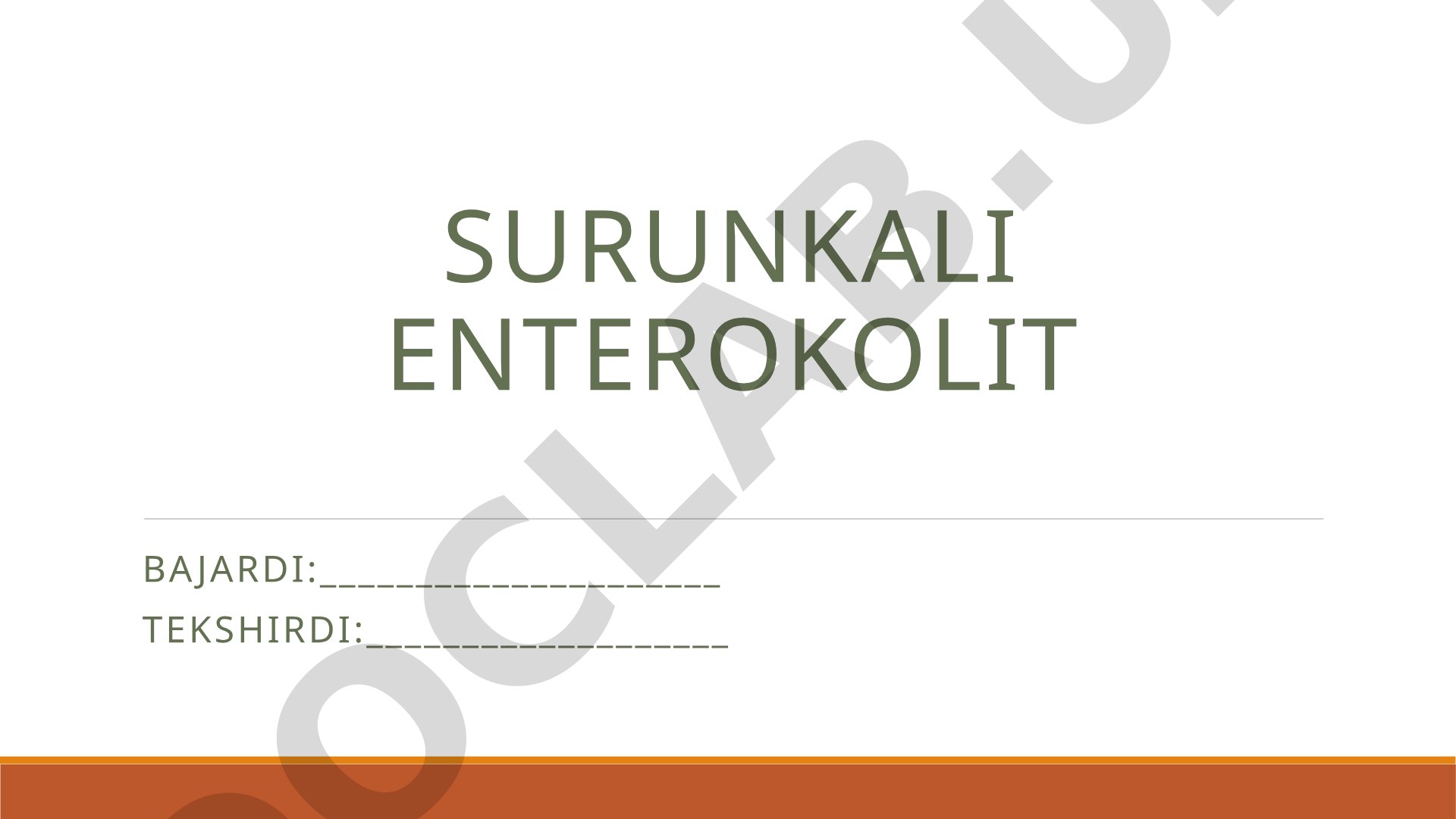 Surunkali enterokolit