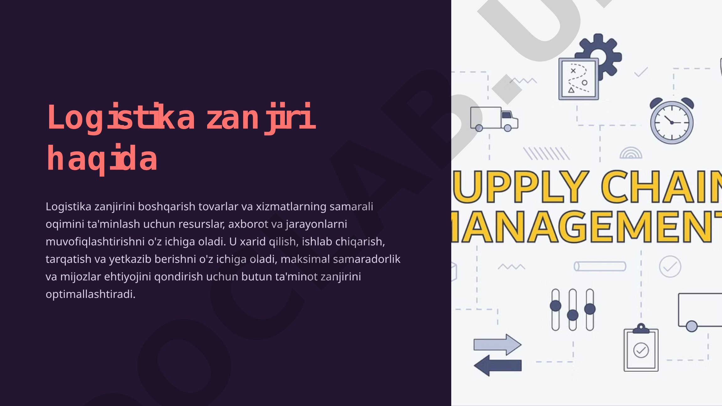 Logistika zanjirini boshqarish