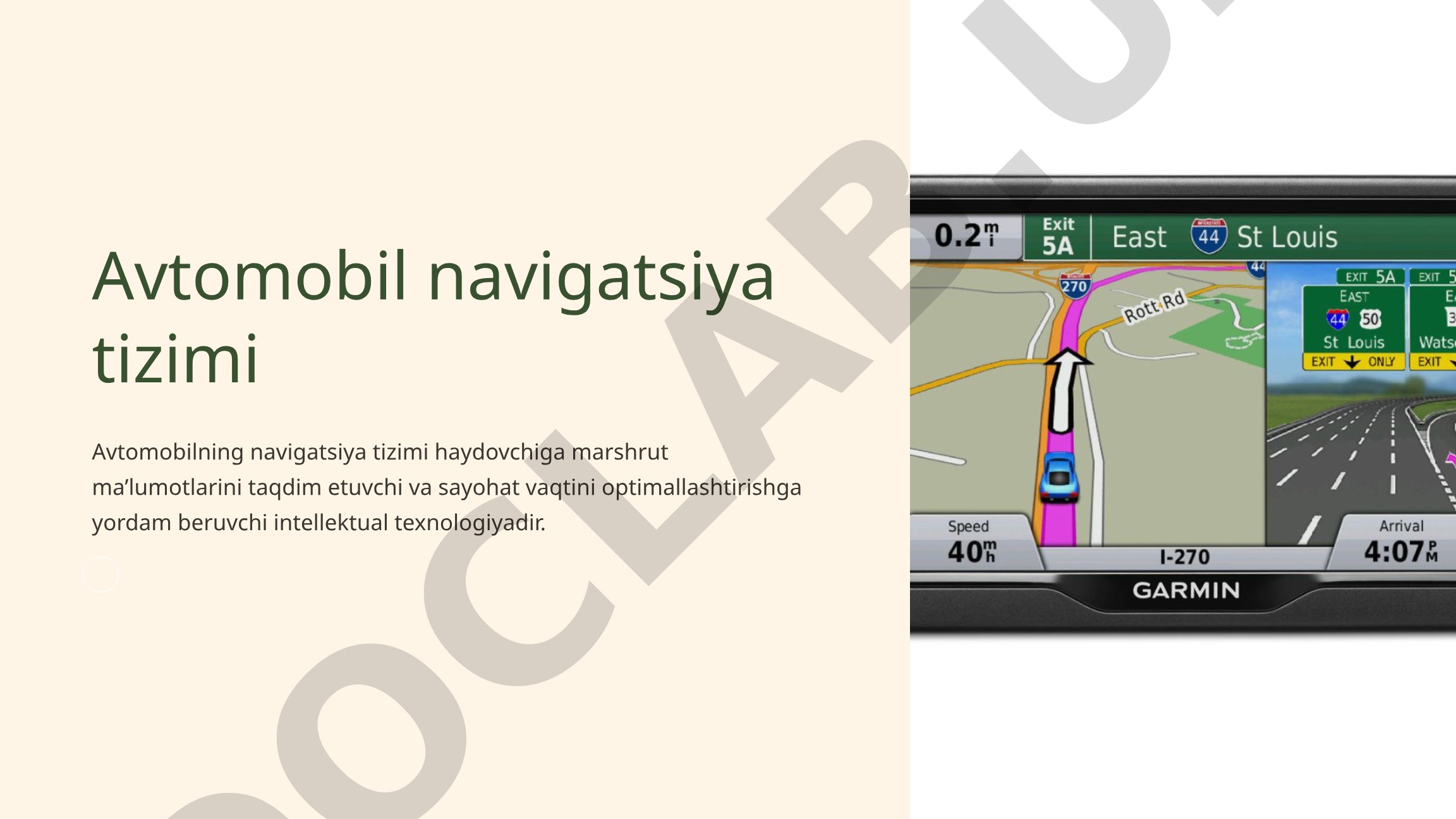 Avtomobil navigatsiya tizimi