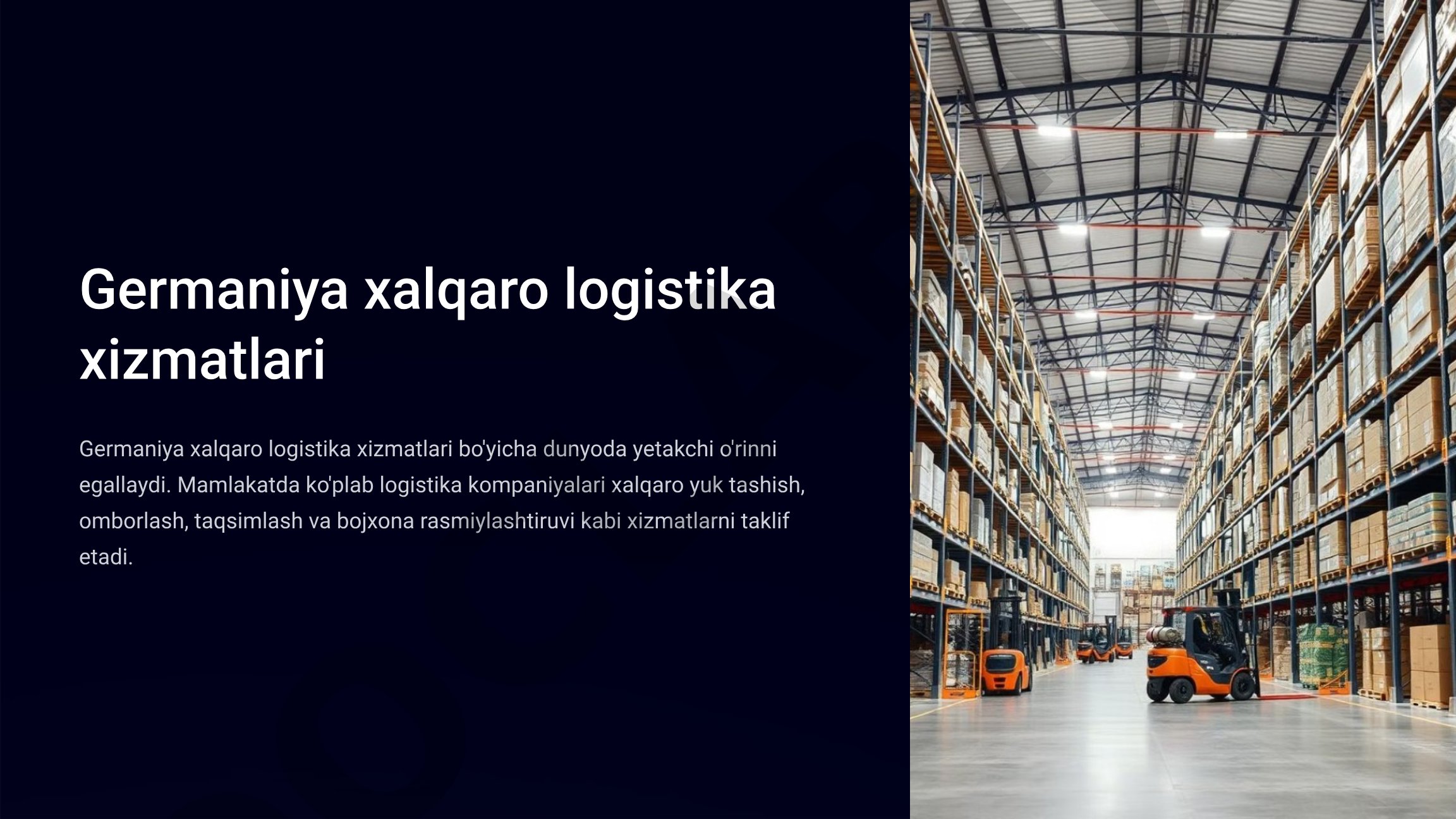 Germaniya xalqaro logistika xizmatlari