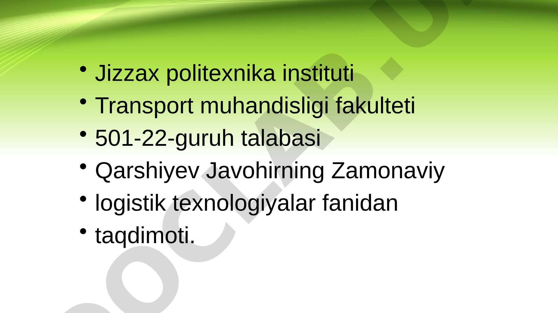 Oʻzbekiston Respublikasida transport-ekspeditorlik faoliyatini tartibga solishni takomillashtirish toʻgʻrisida
