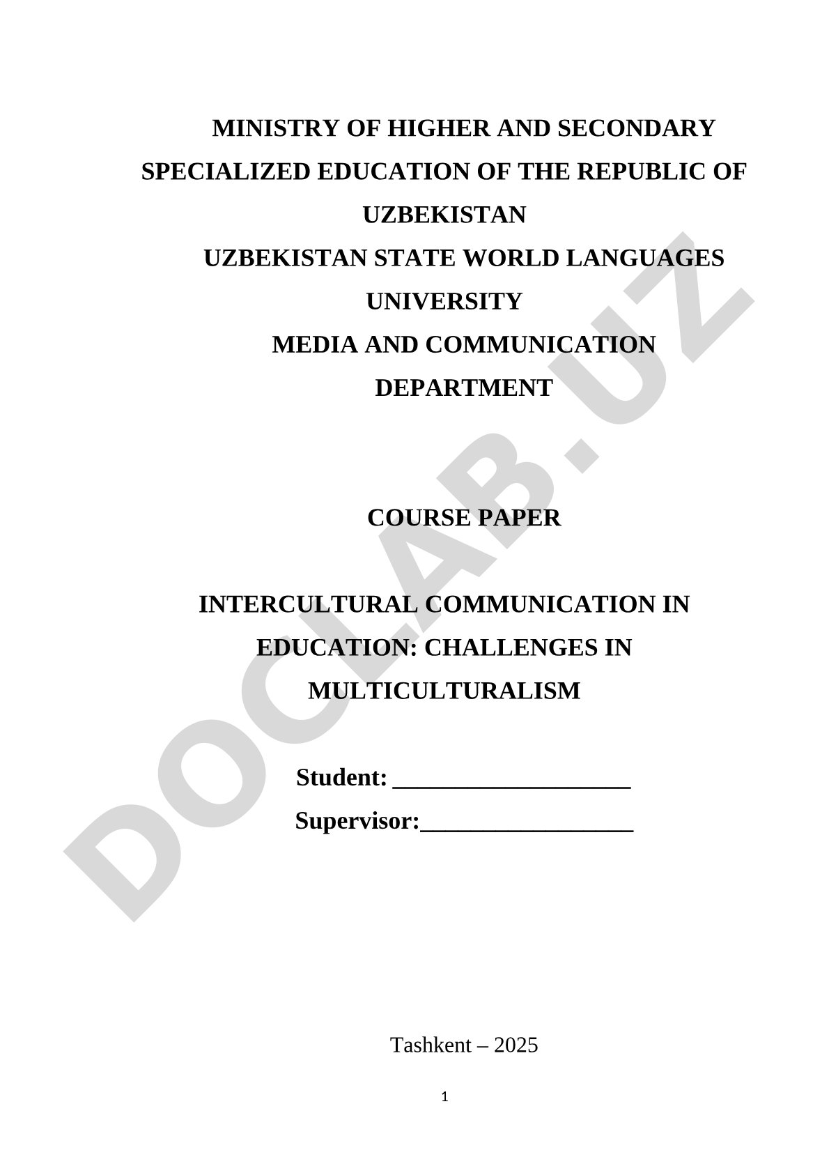 Intercultural Communication in Education: Challenges in Multiculturalism