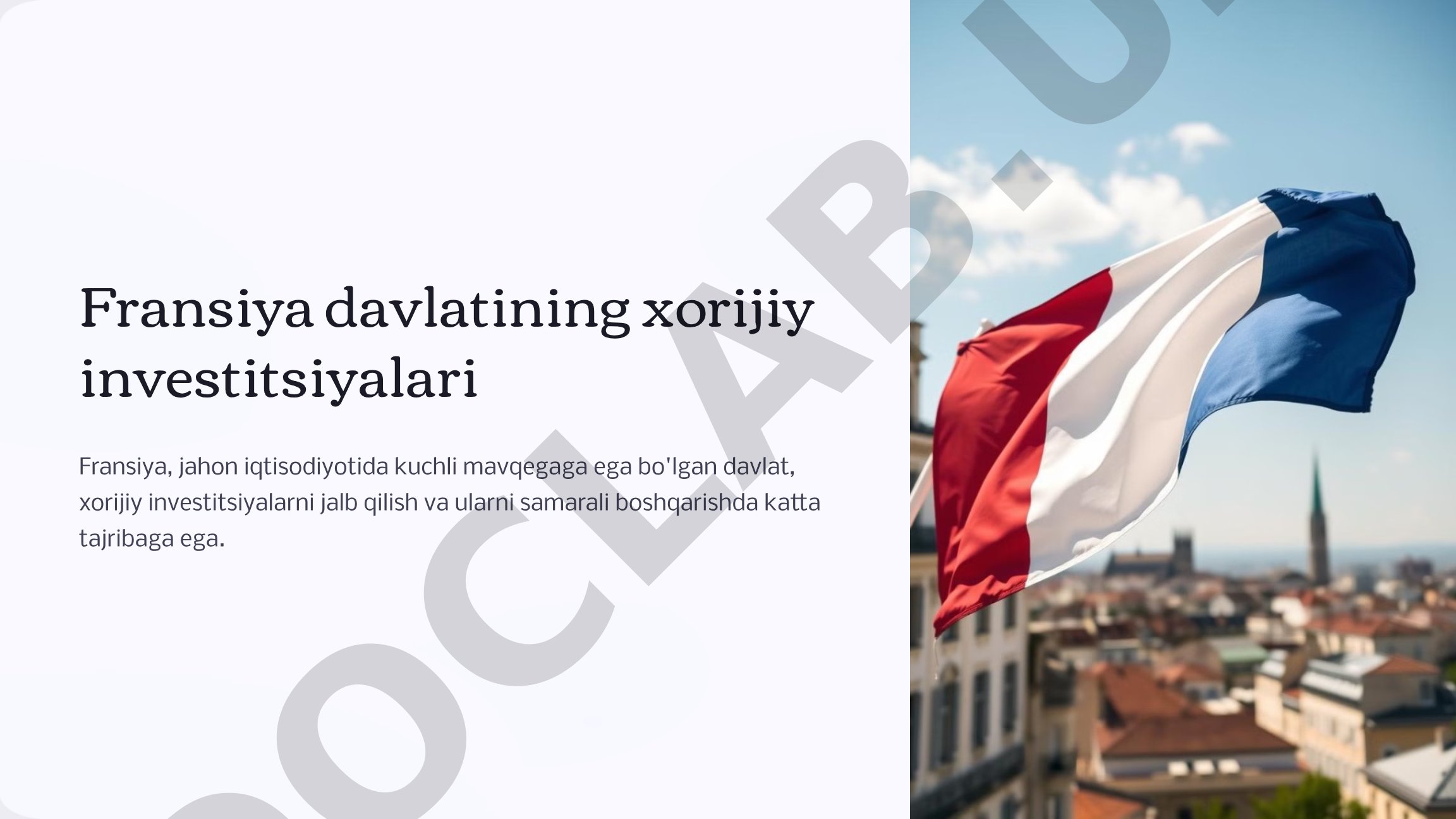 Fransiya davlatining xorijiy investitsiyalari