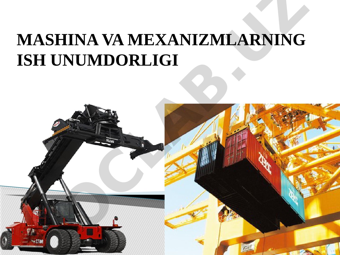 Mashina va mexanizmlarning ish unumdorligi