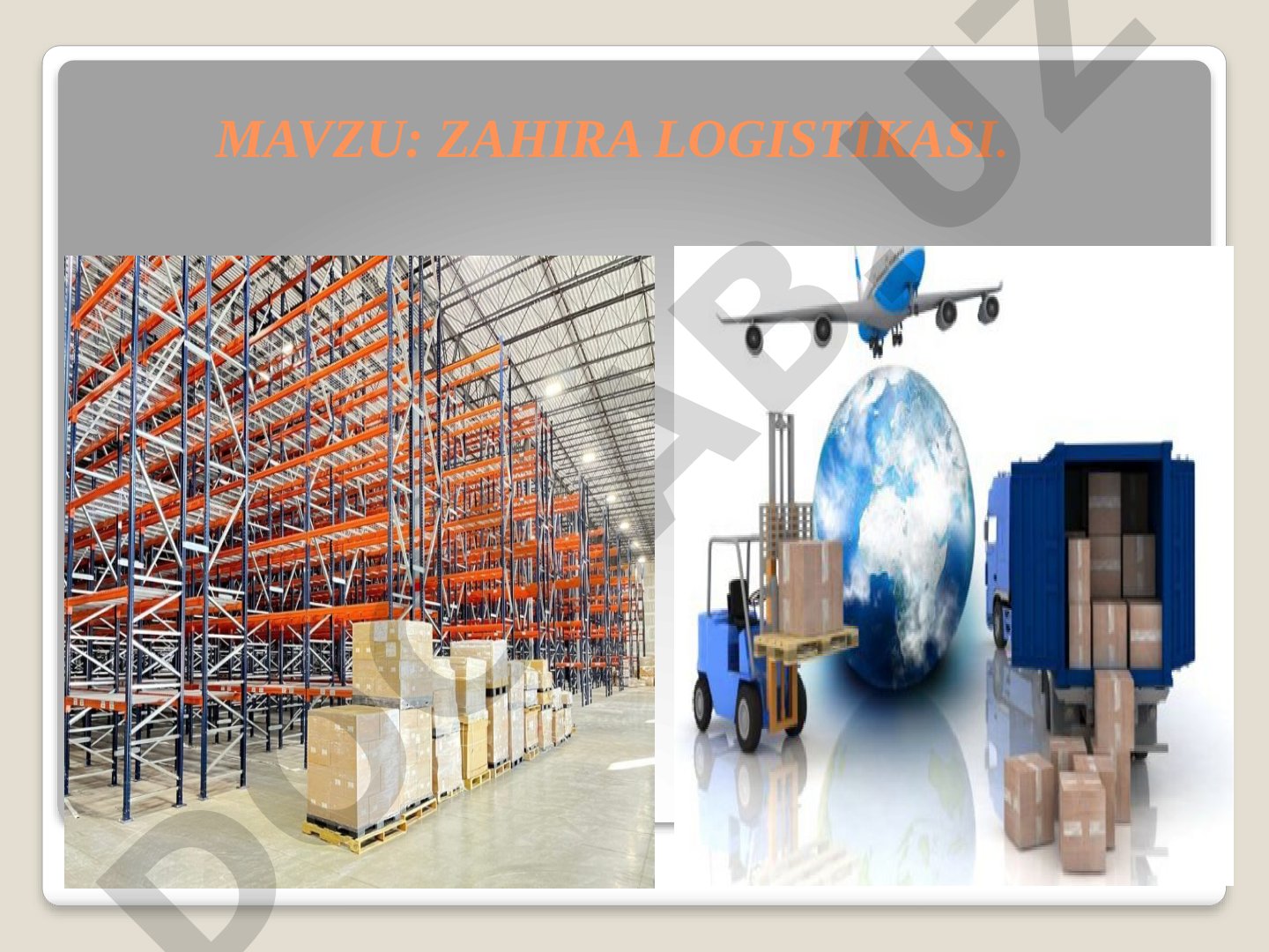 Zahira logistikasi