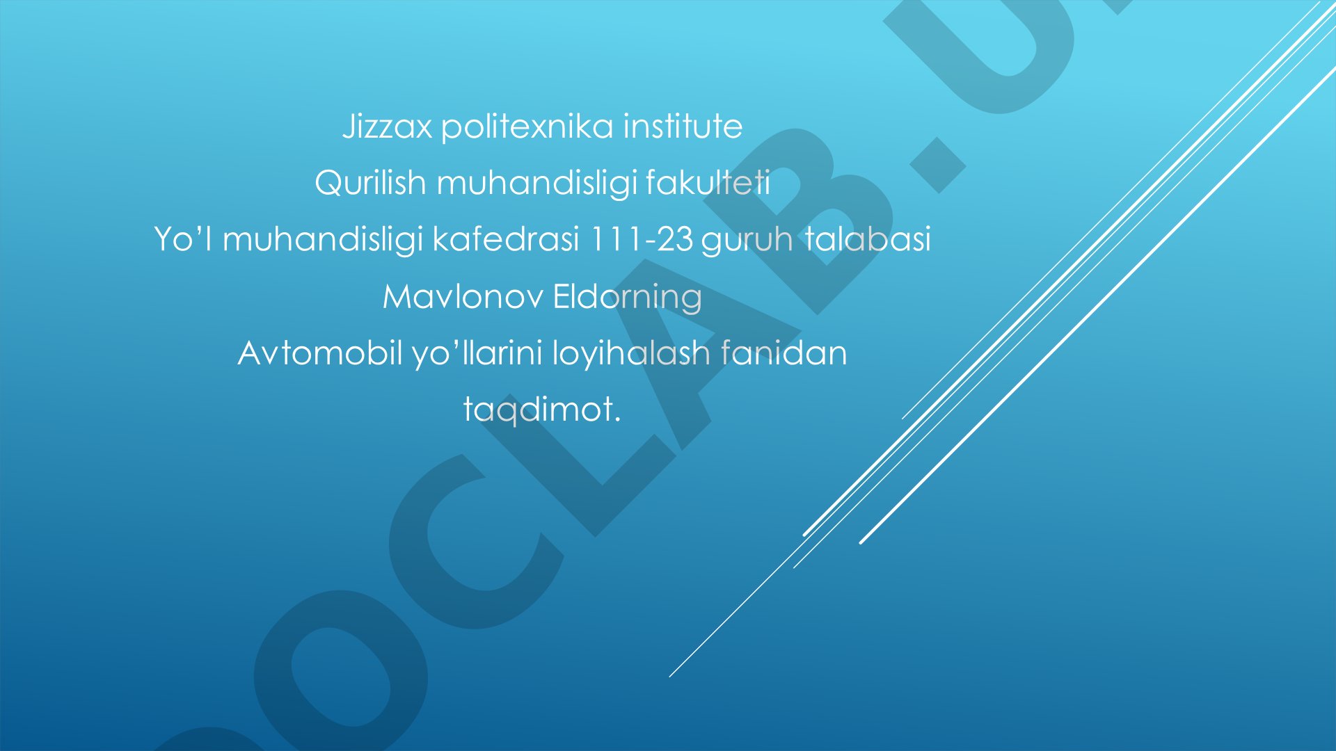 Avtomobil yo'llarini loyihalashning tarixiy rivojlanishi