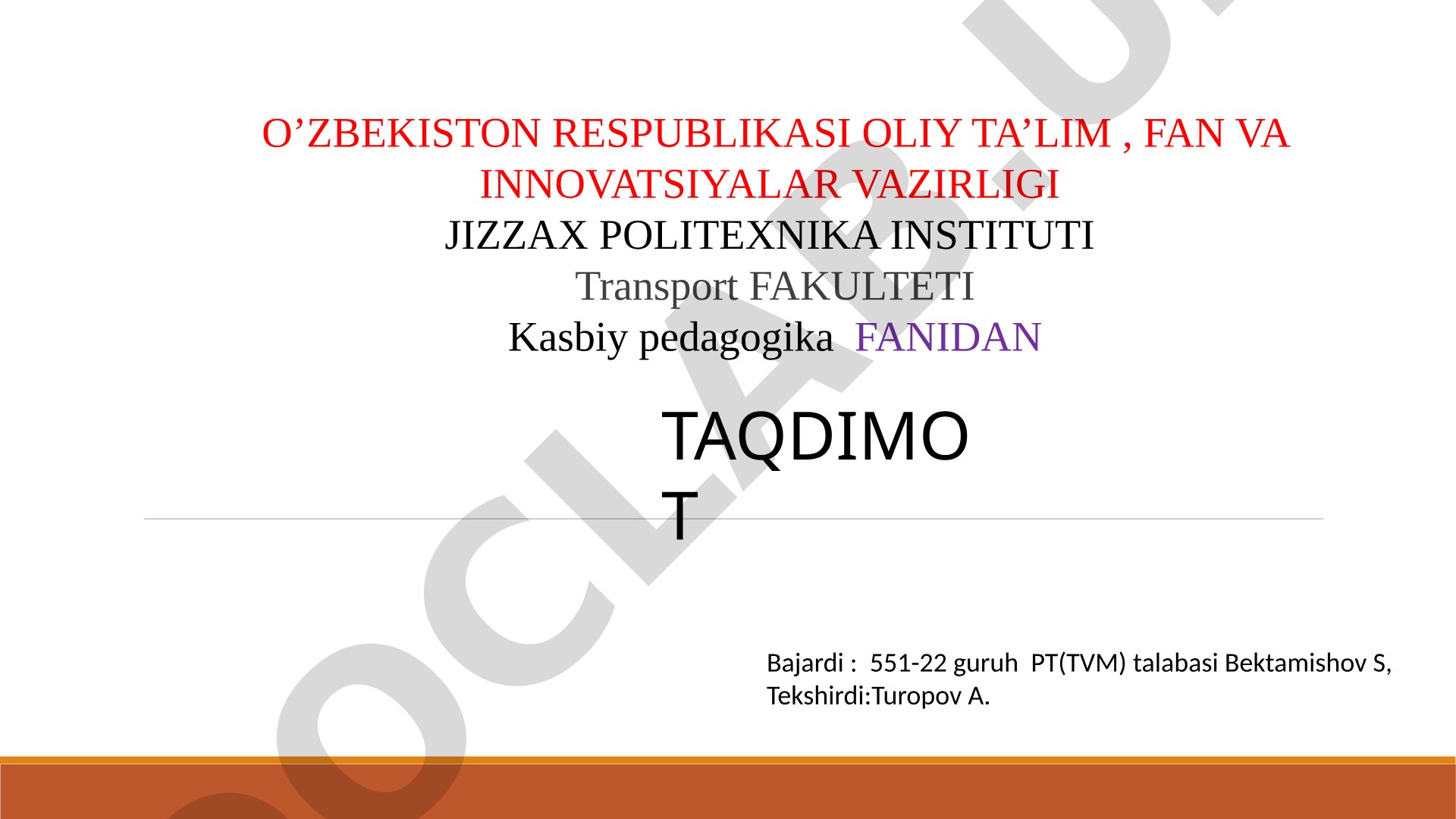 Davlat ta'lim standartlariga qo'yiladigan talablar