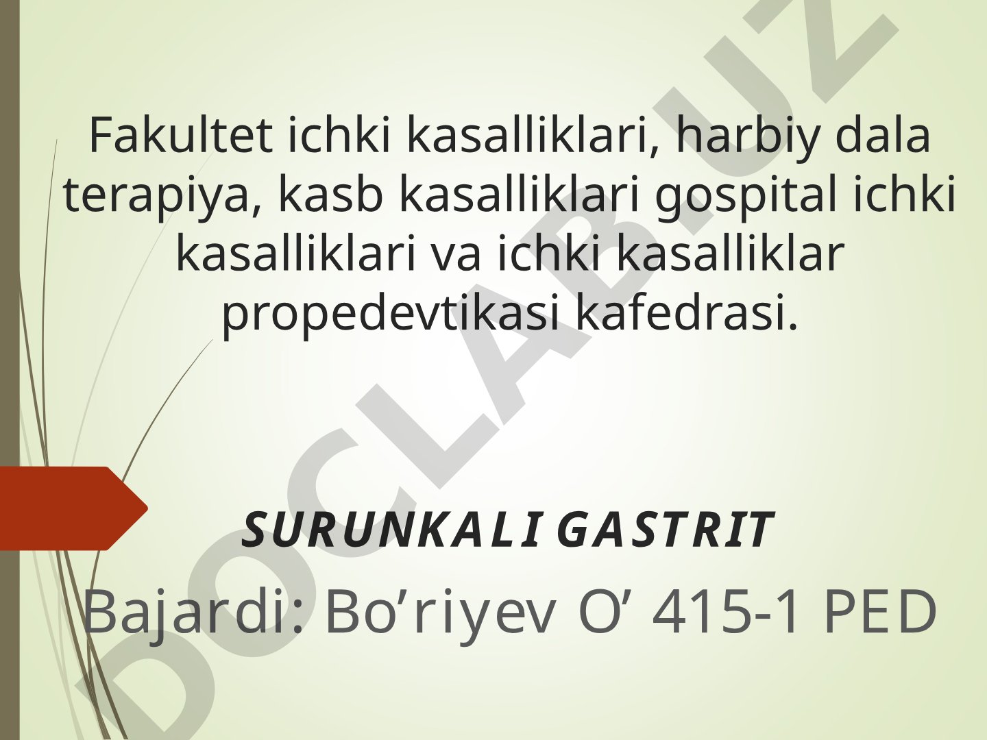 Surunkali gastrit