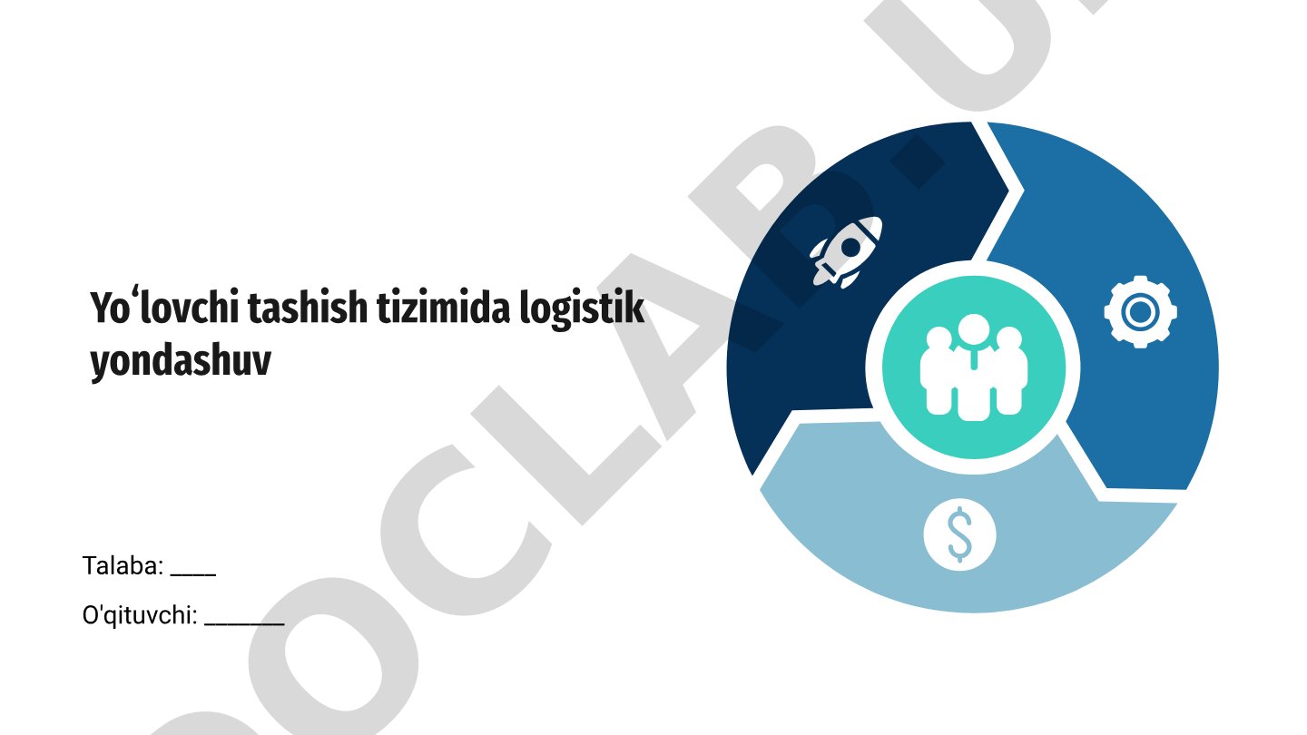 Yoʻlovchi tashish tizimida logistik yondashuv