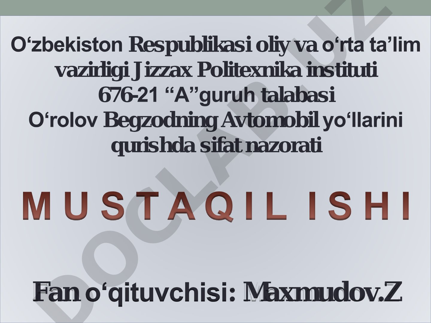 Bitum va bog'lovchi materiallarning sifat ko'rsatkichlari