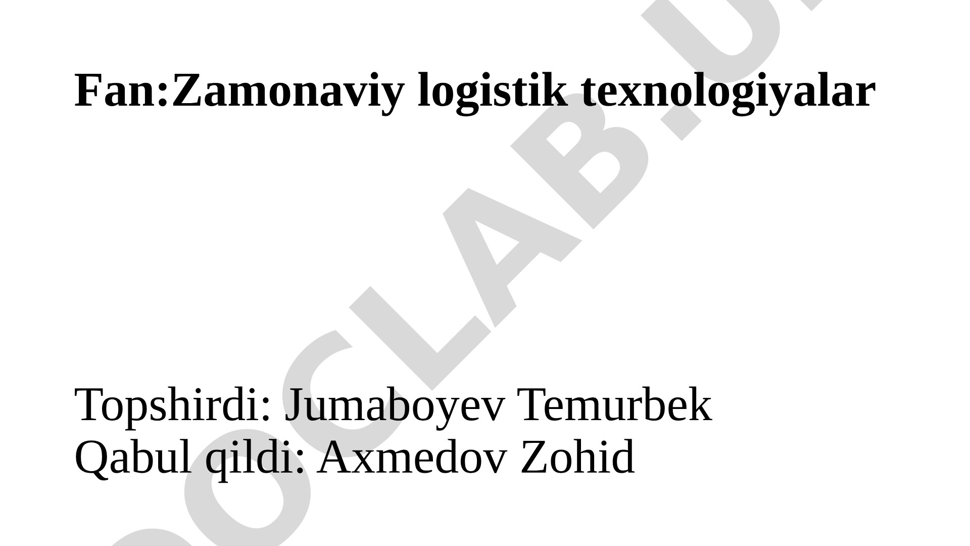Yuk tashishda RFID texnologiyasining afzalliklari