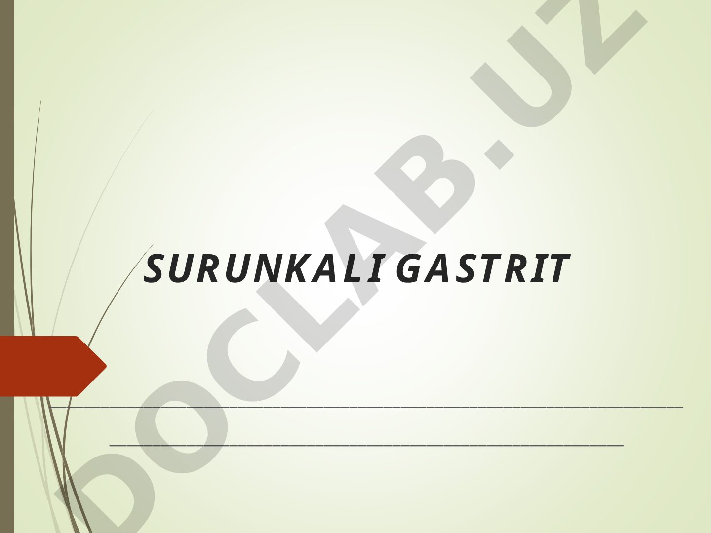 Surunkali gastrit