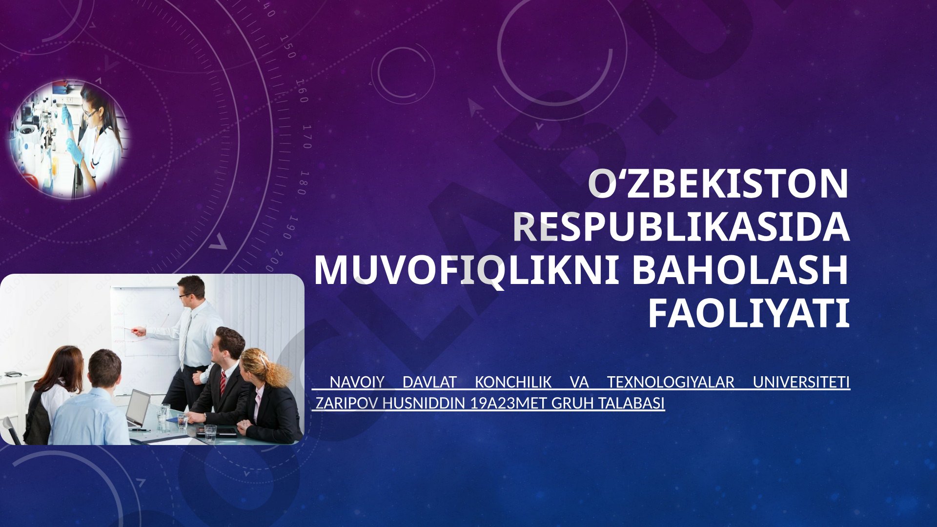 Oʻzbekiston respublikasida muvofiqlikni baholash faoliyati