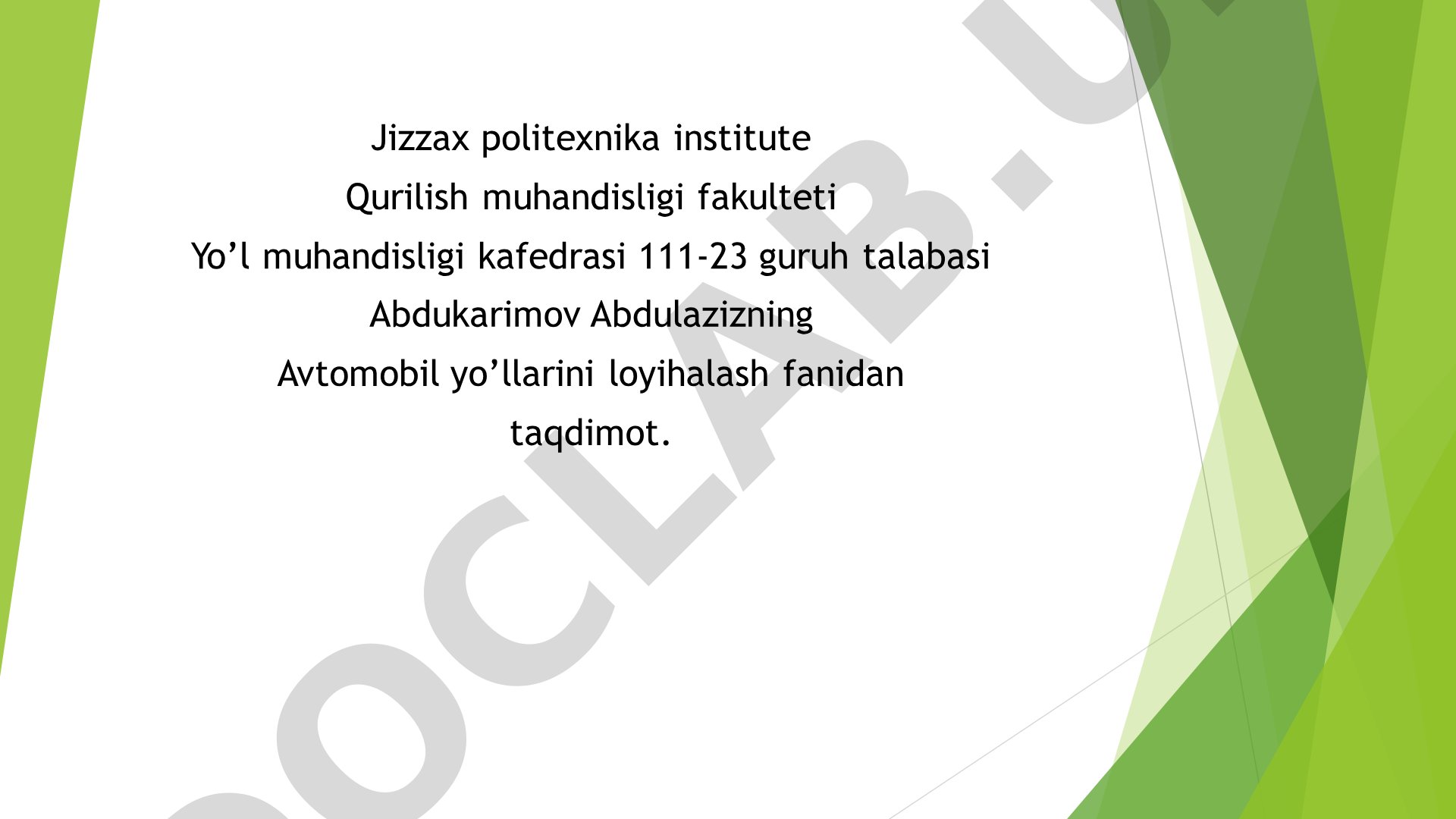 Avtomobil yo'llarini loyihalashning tarixiy rivojlanishi