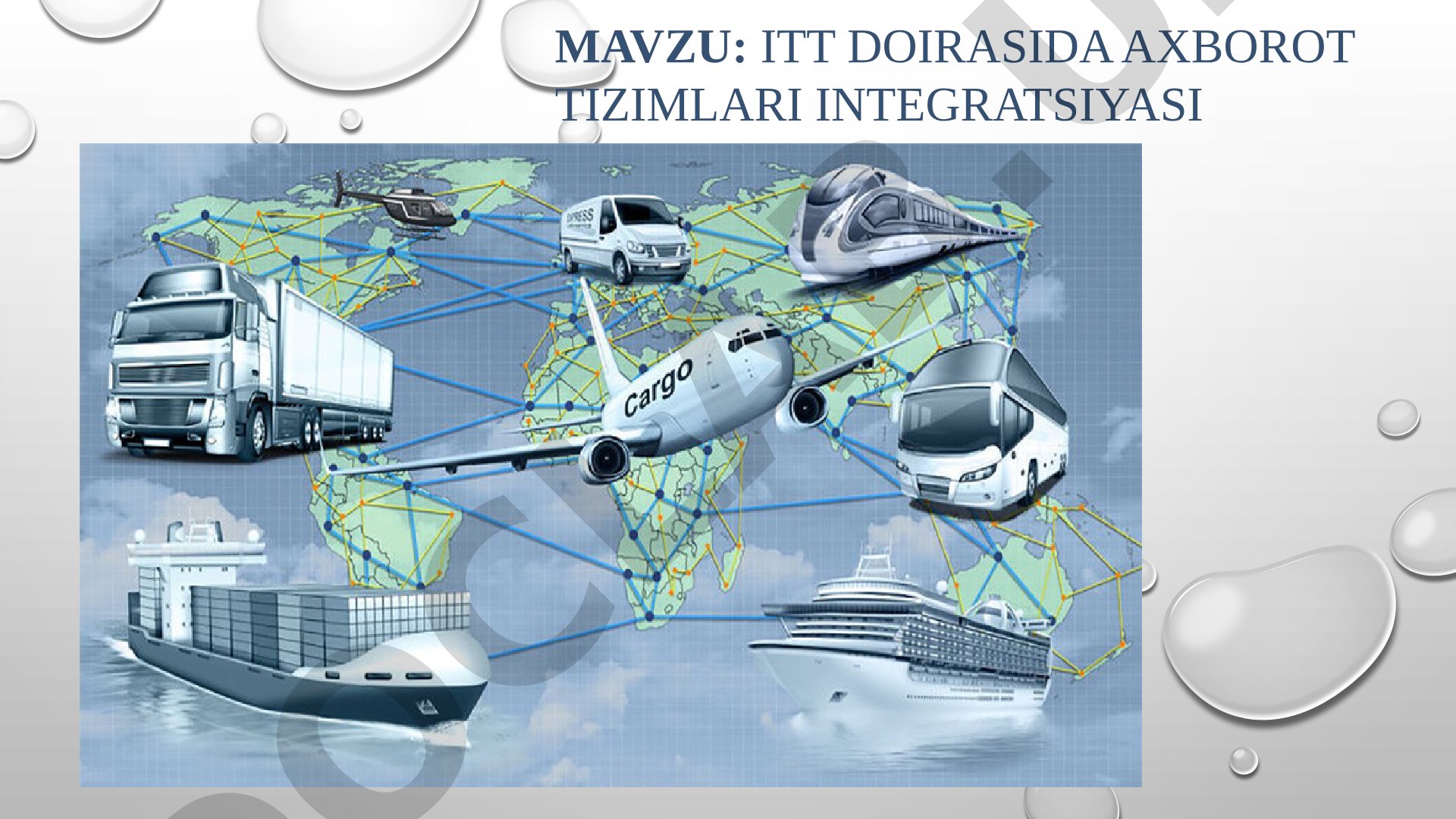 ITT doirasida axborot tizimlari integratsiyasi Transport oqimiga ta’sir etuvchi axborot tizimlari