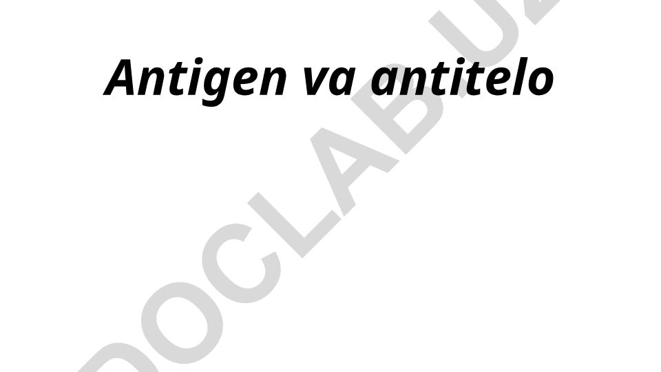 Antigen va antitelo