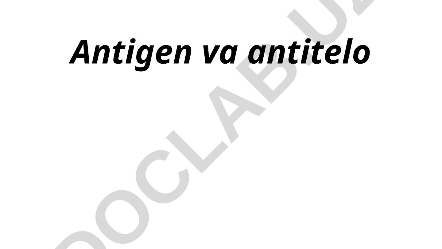 Antigen va antitelo