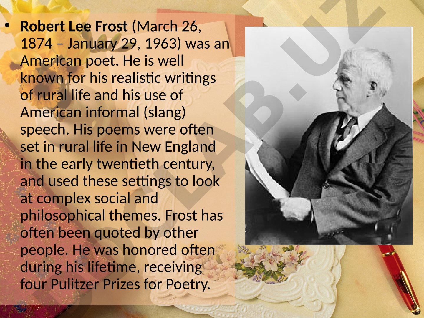 Robert Frost: Life and Poetry