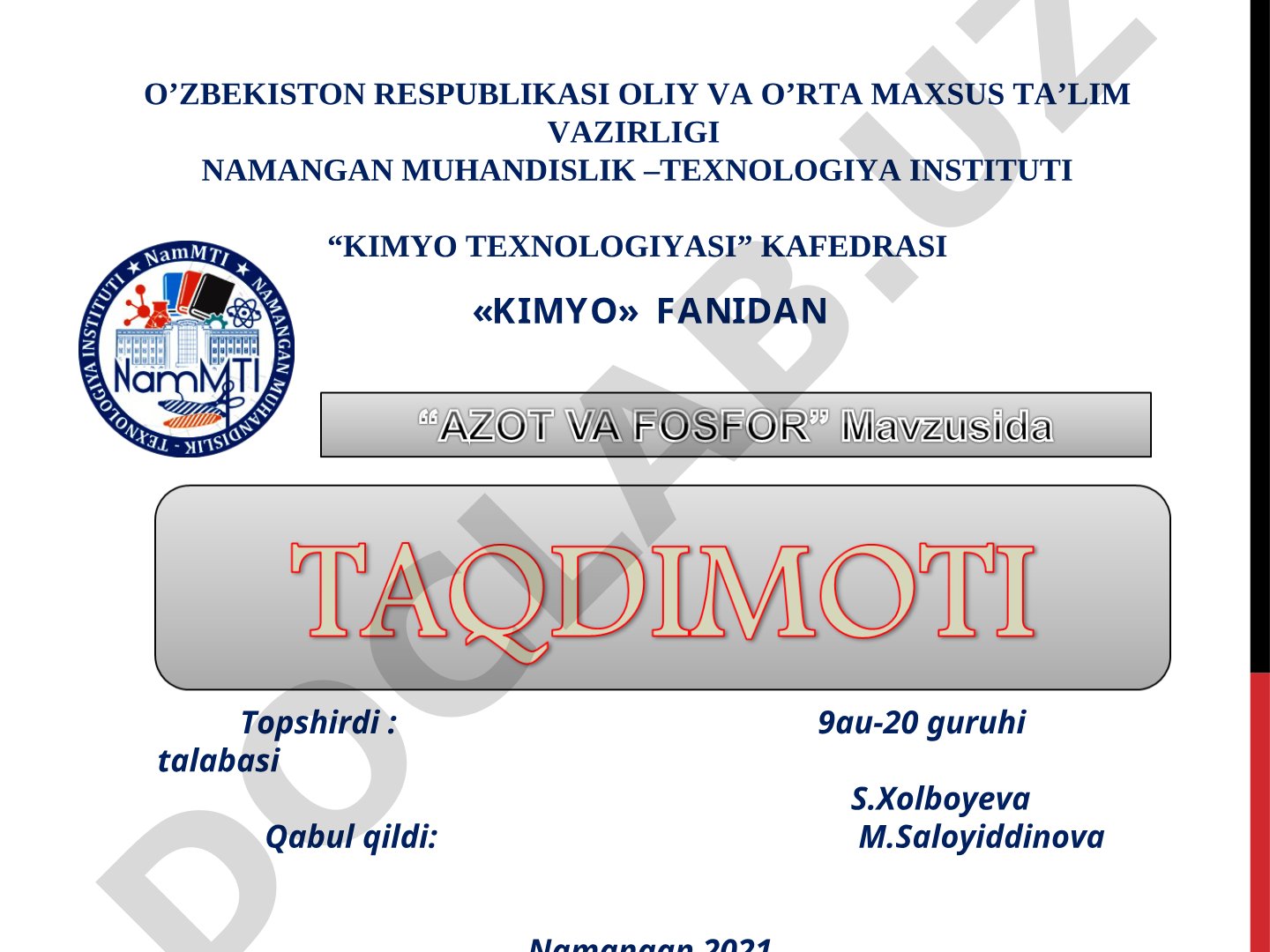 Azot va fosfor