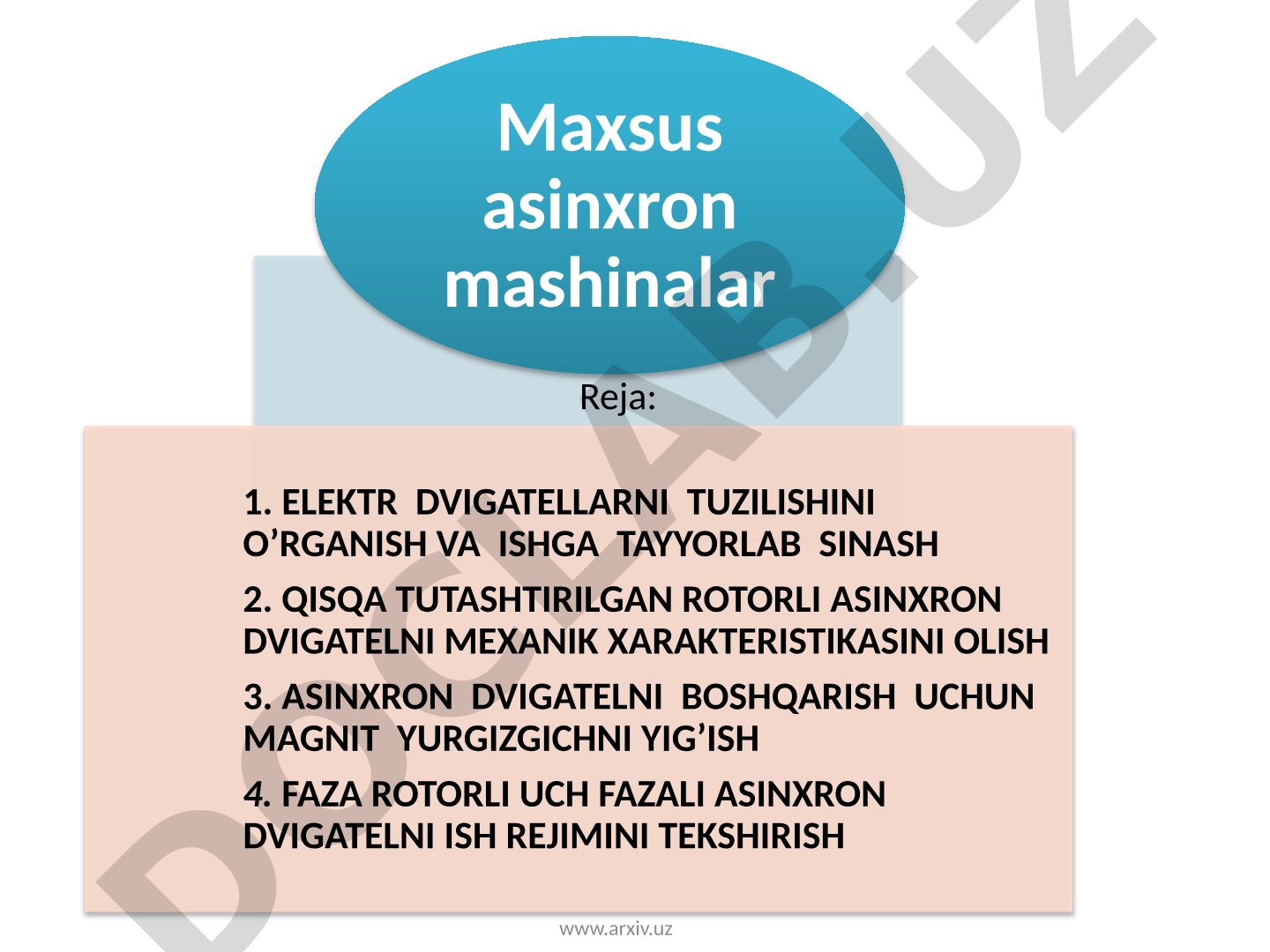 Maxsus asinxron mashinalar